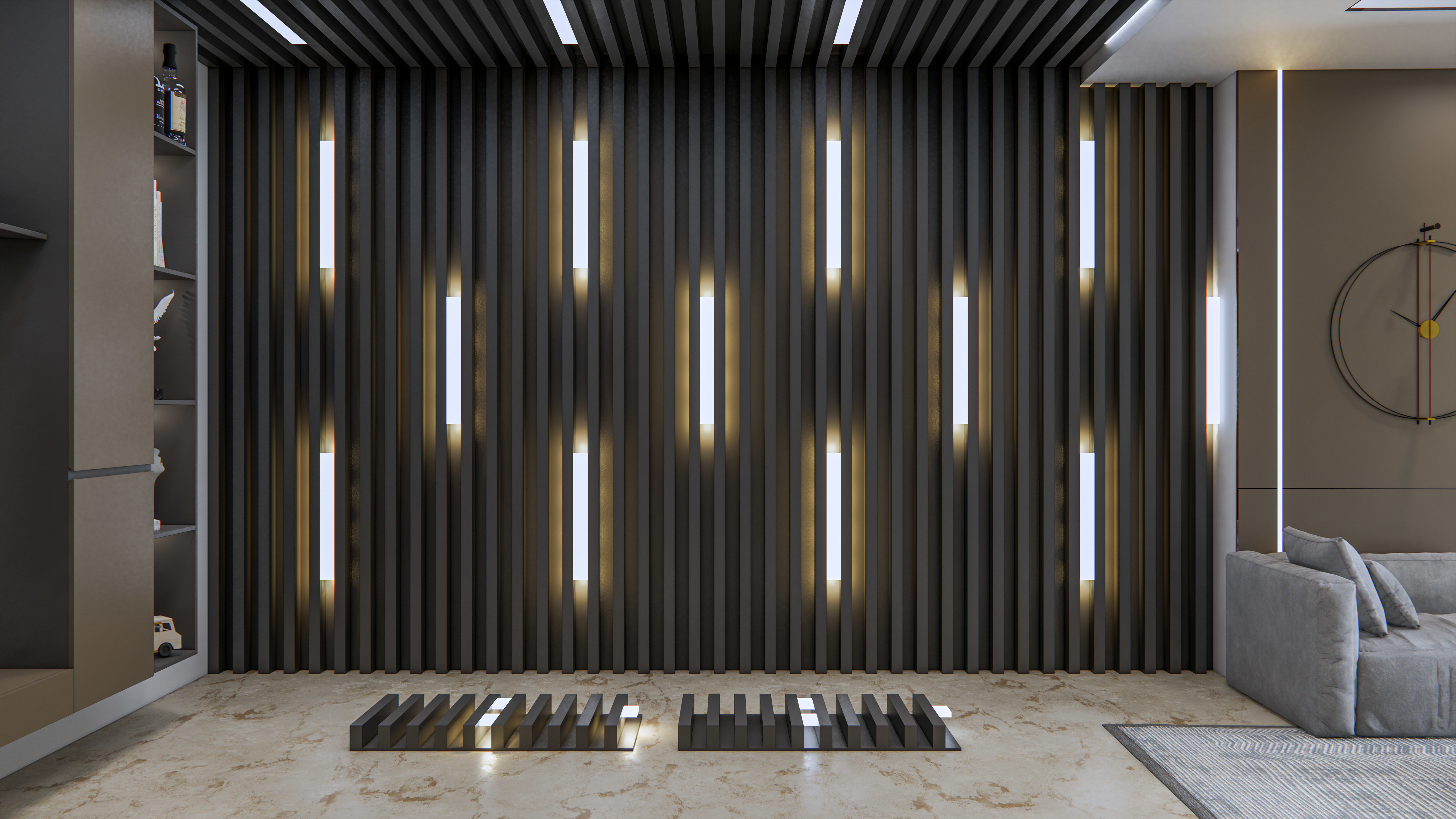 Wall decorative light 3d panel Free 3D model_7