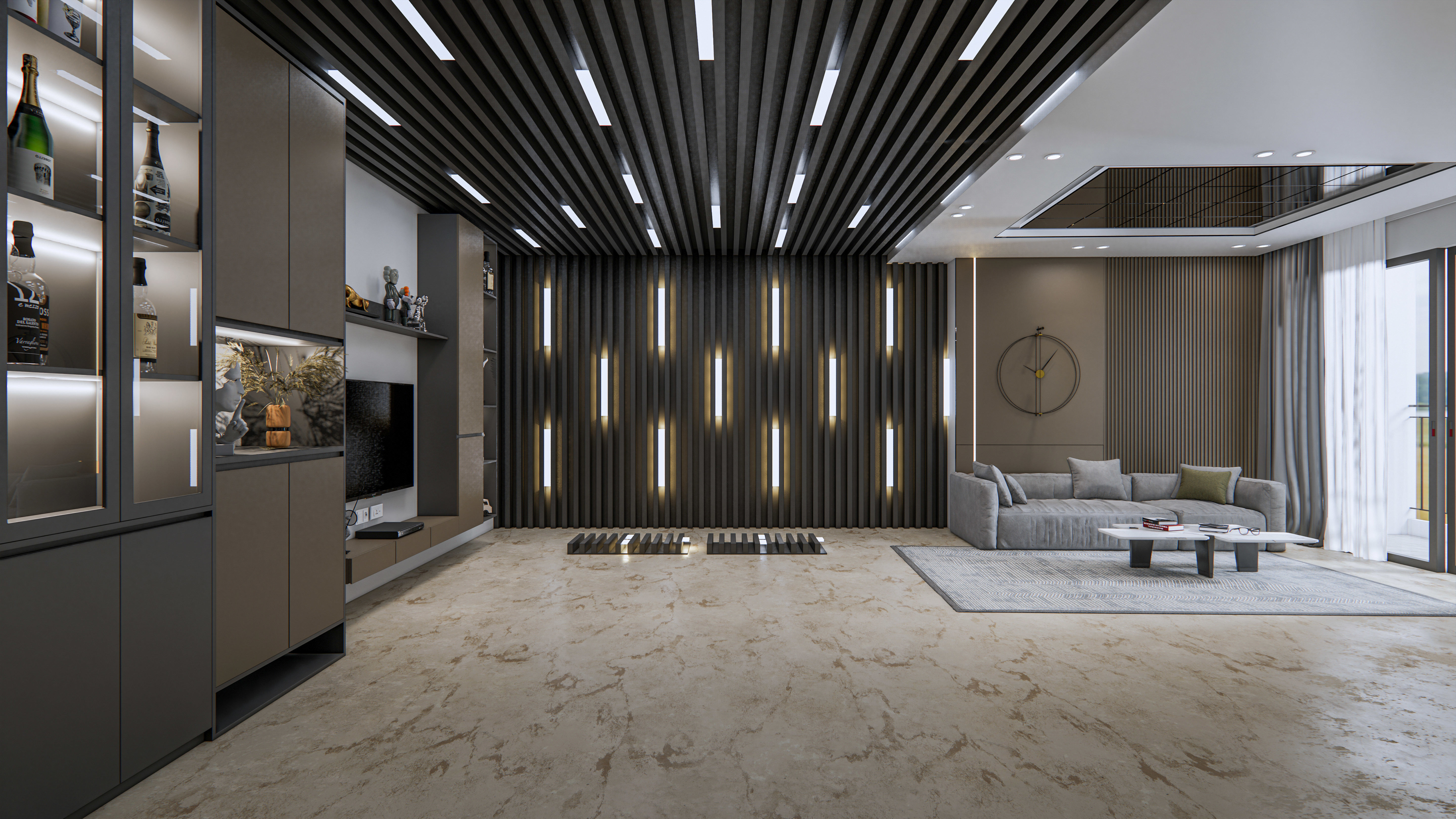 Wall decorative light 3d panel Free 3D model_3