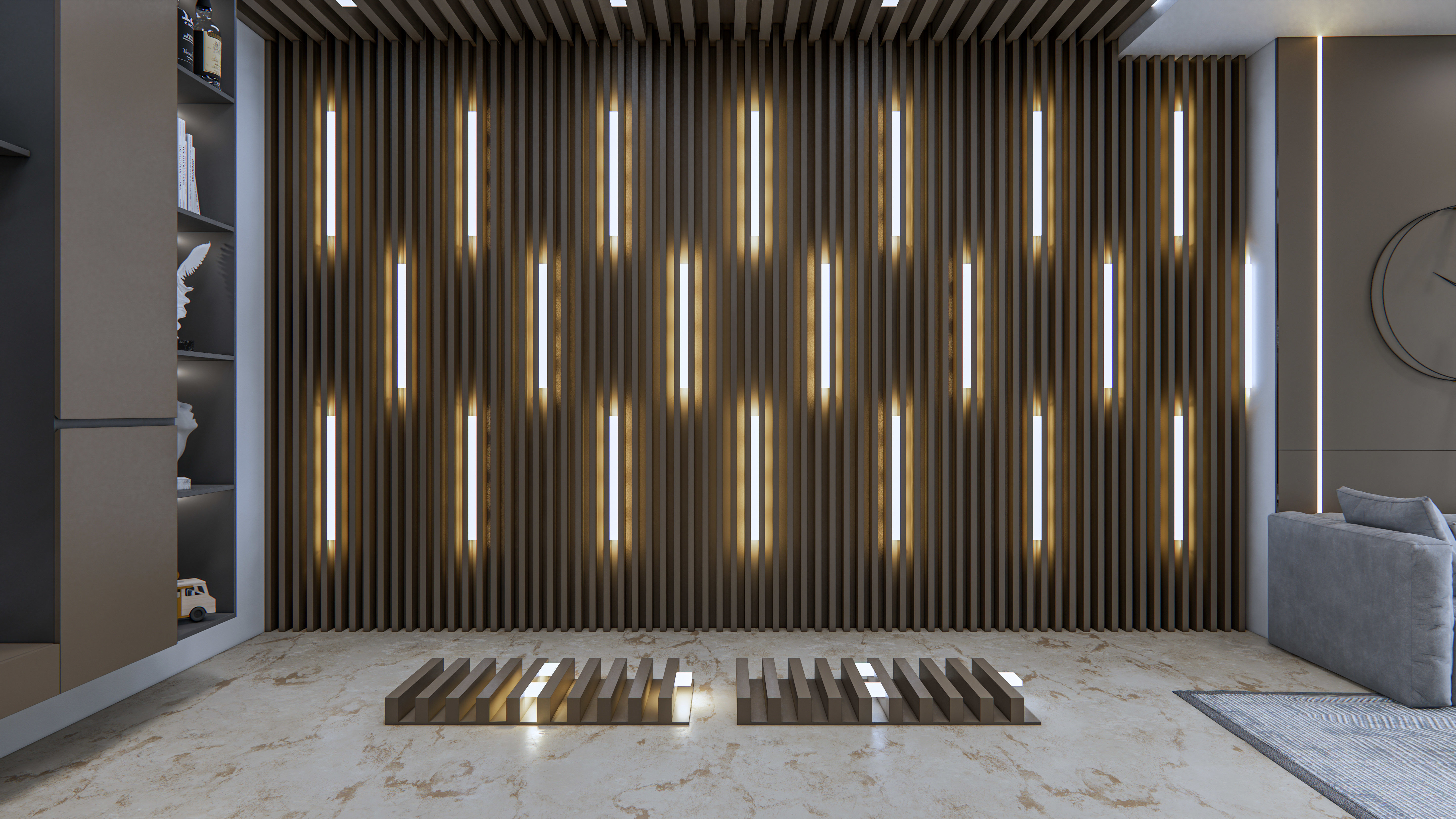 Wall decorative light 3d panel Free 3D model_6
