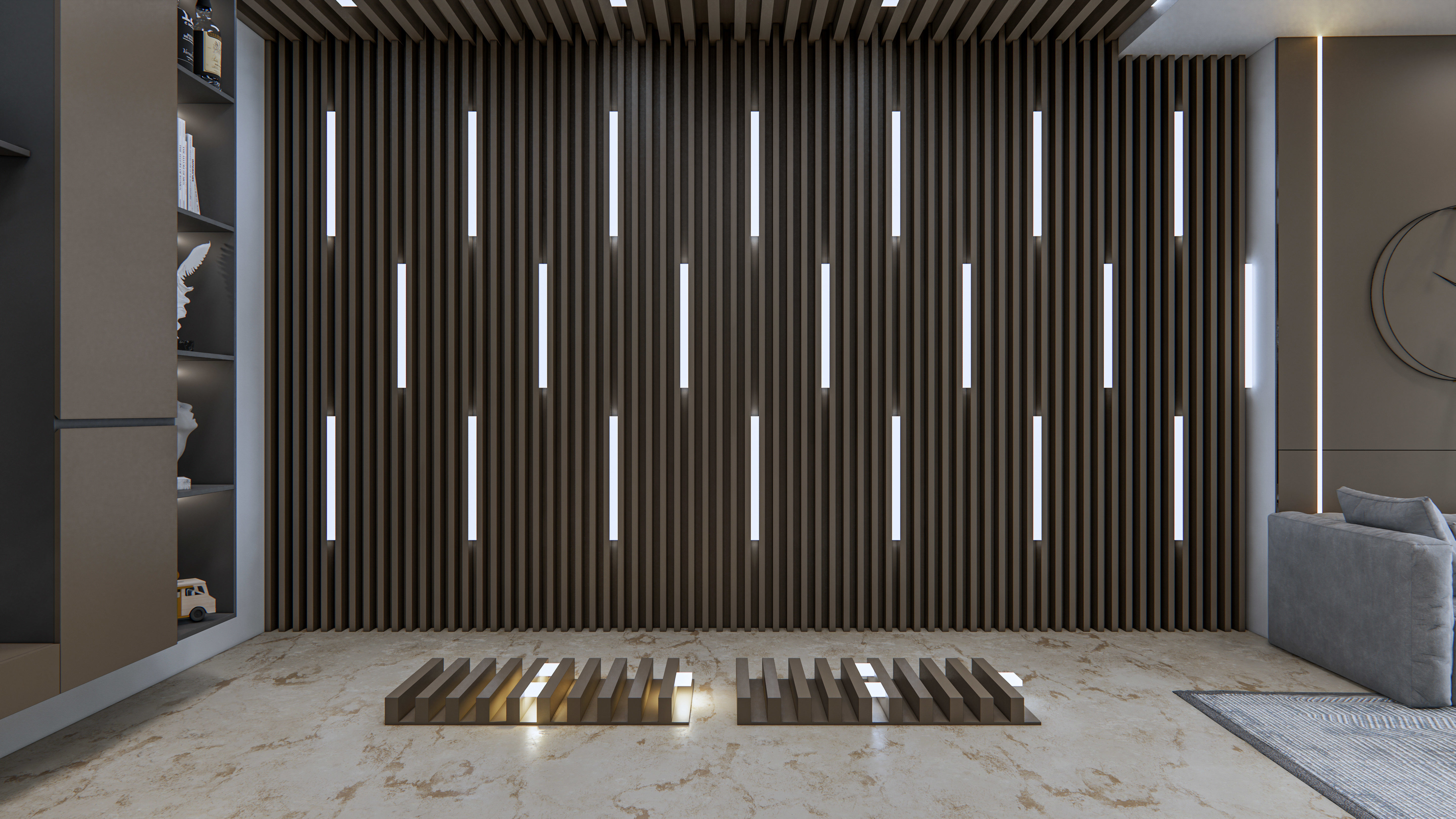 Wall decorative light 3d panel Free 3D model_4