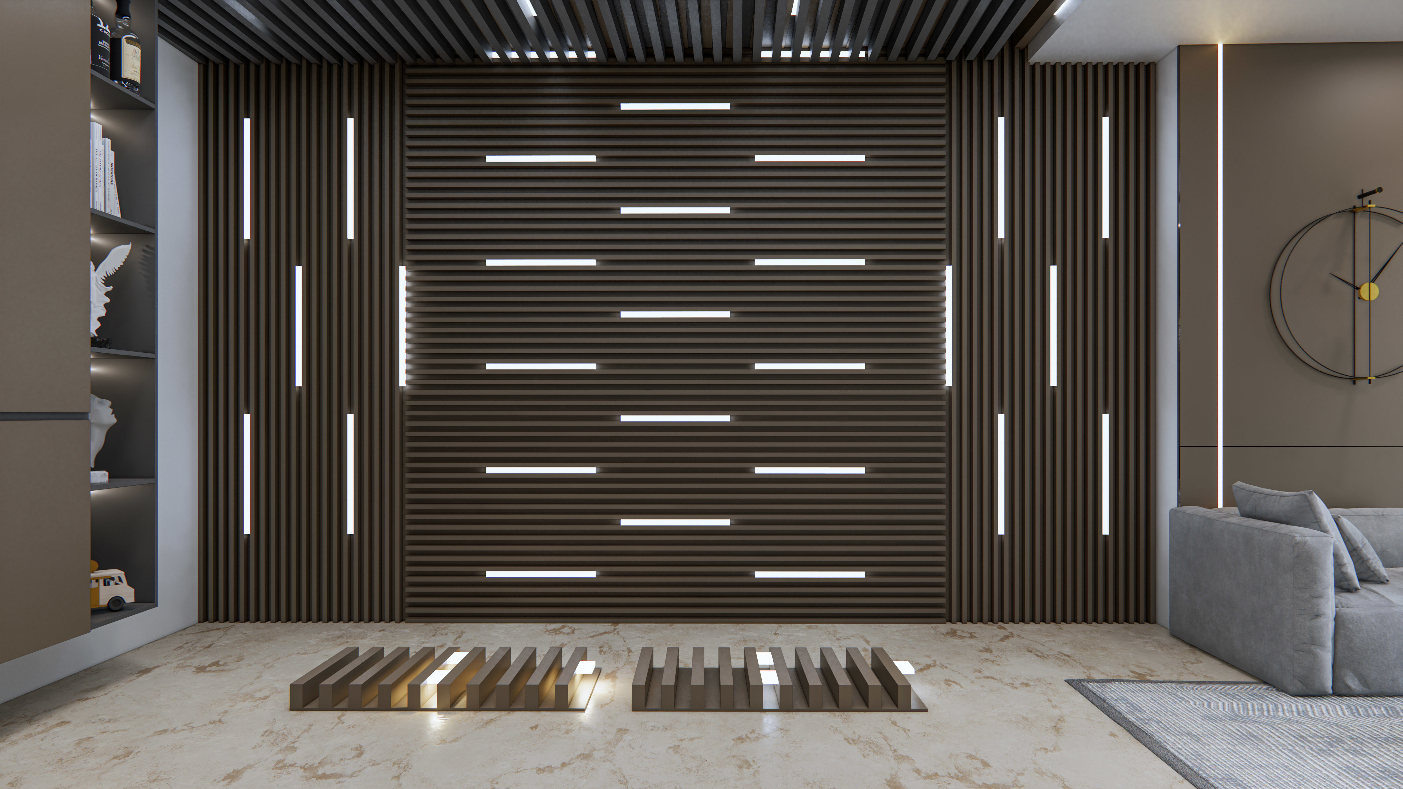 Wall decorative light 3d panel Free 3D model_2