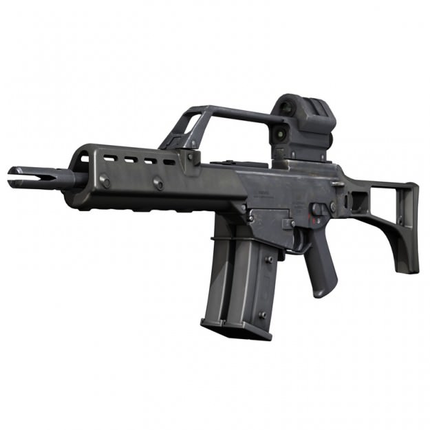 G36 Assault Rifle 3D model_3