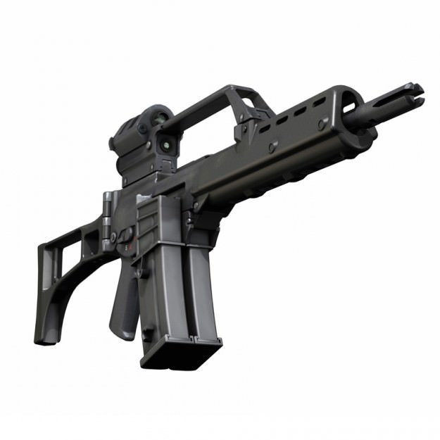 G36 Assault Rifle 3D model_5