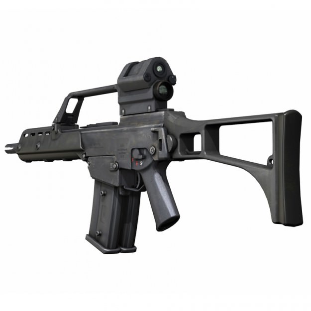 G36 Assault Rifle 3D model_4