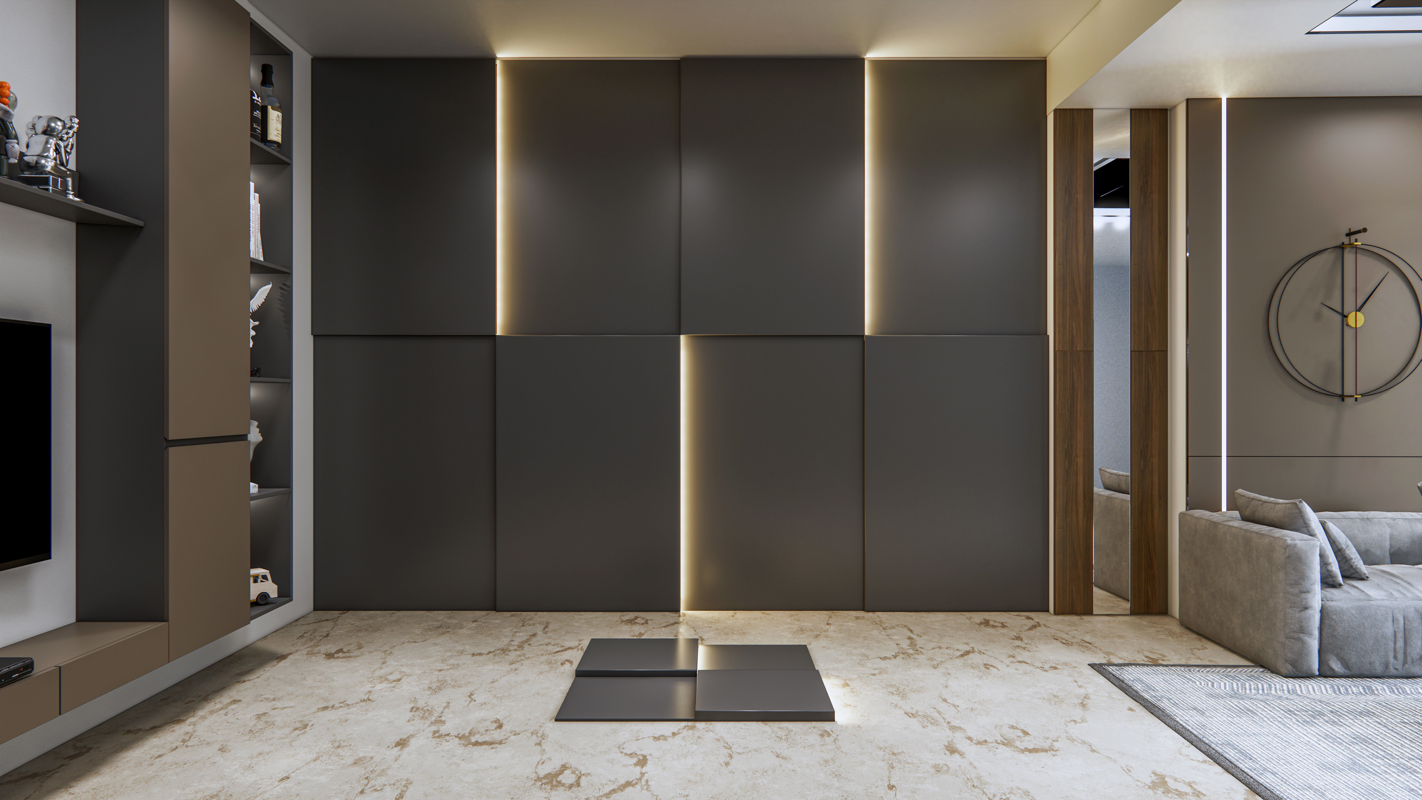 Wall decorative light 3d panel Free 3D model_12