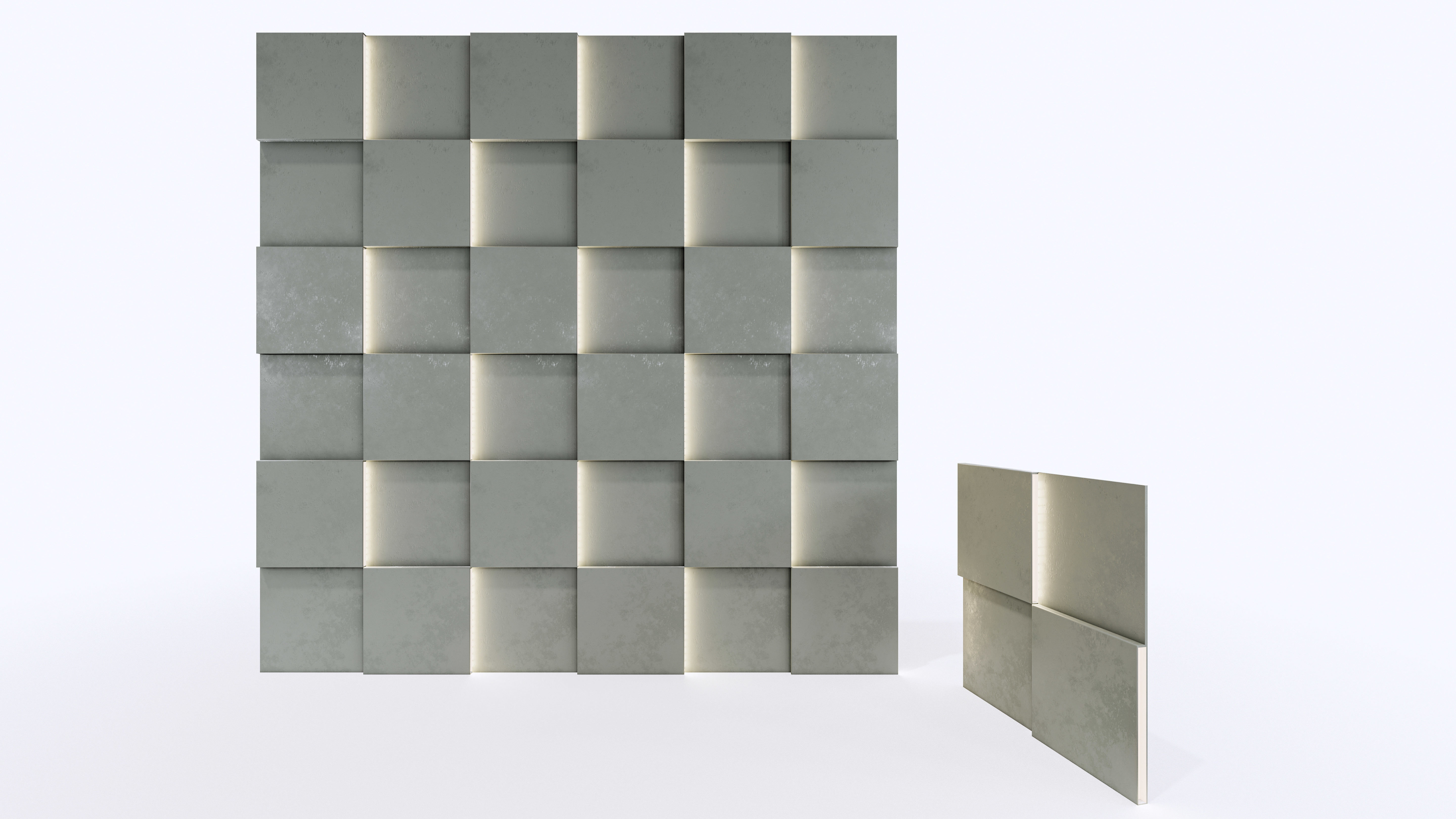 Wall decorative light 3d panel Free 3D model_3