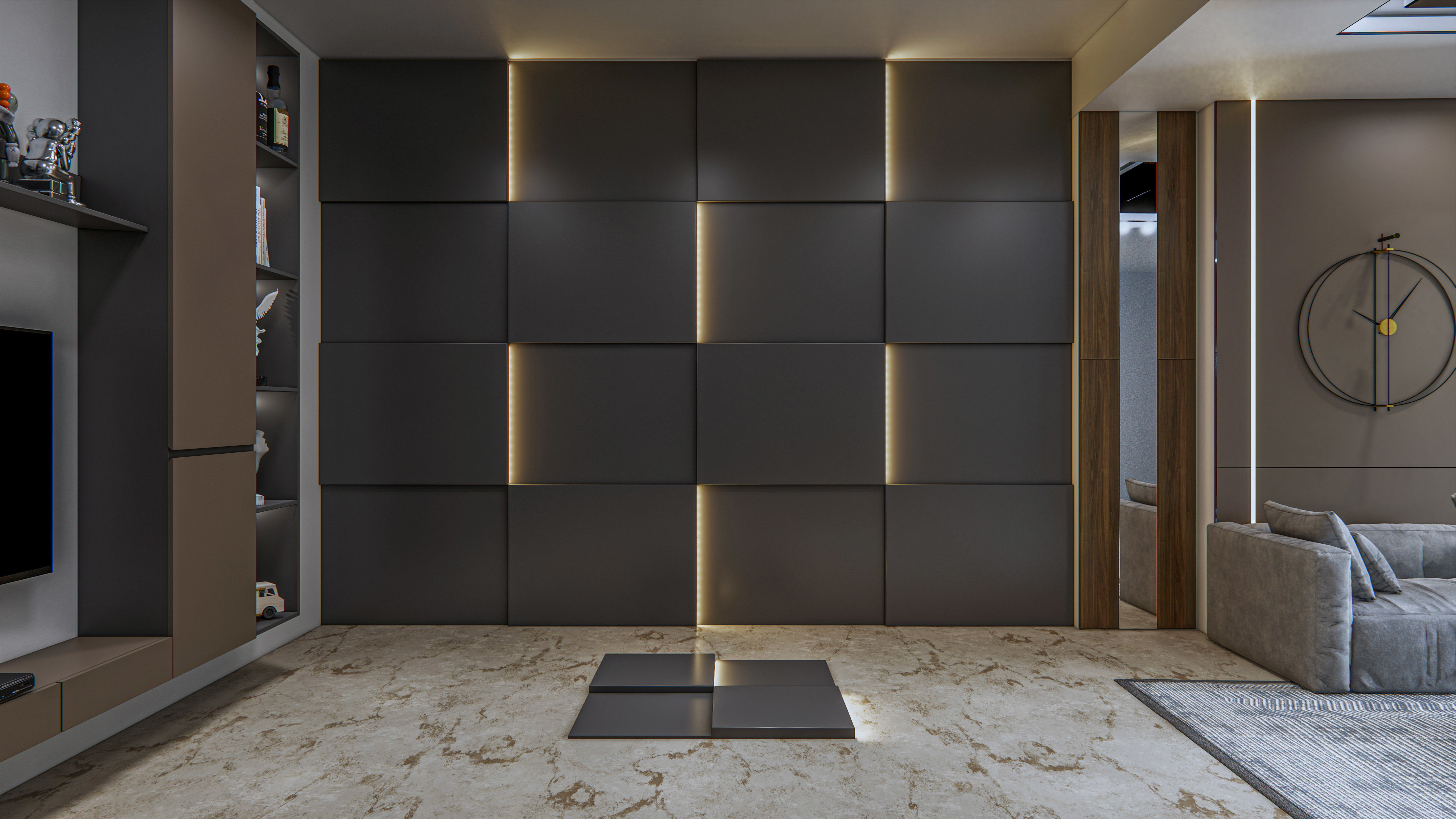 Wall decorative light 3d panel Free 3D model_5