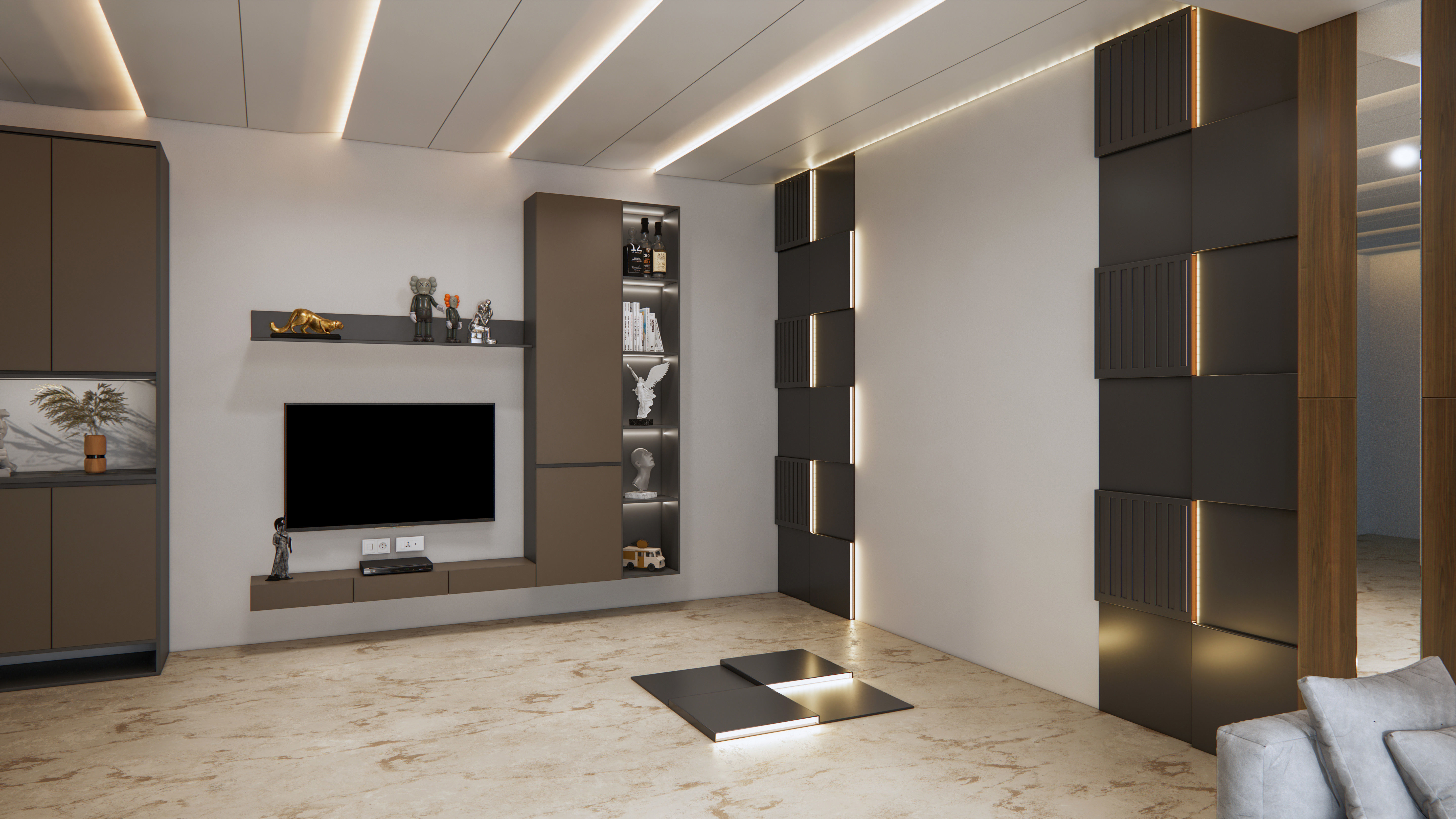 Wall decorative light 3d panel Free 3D model_17