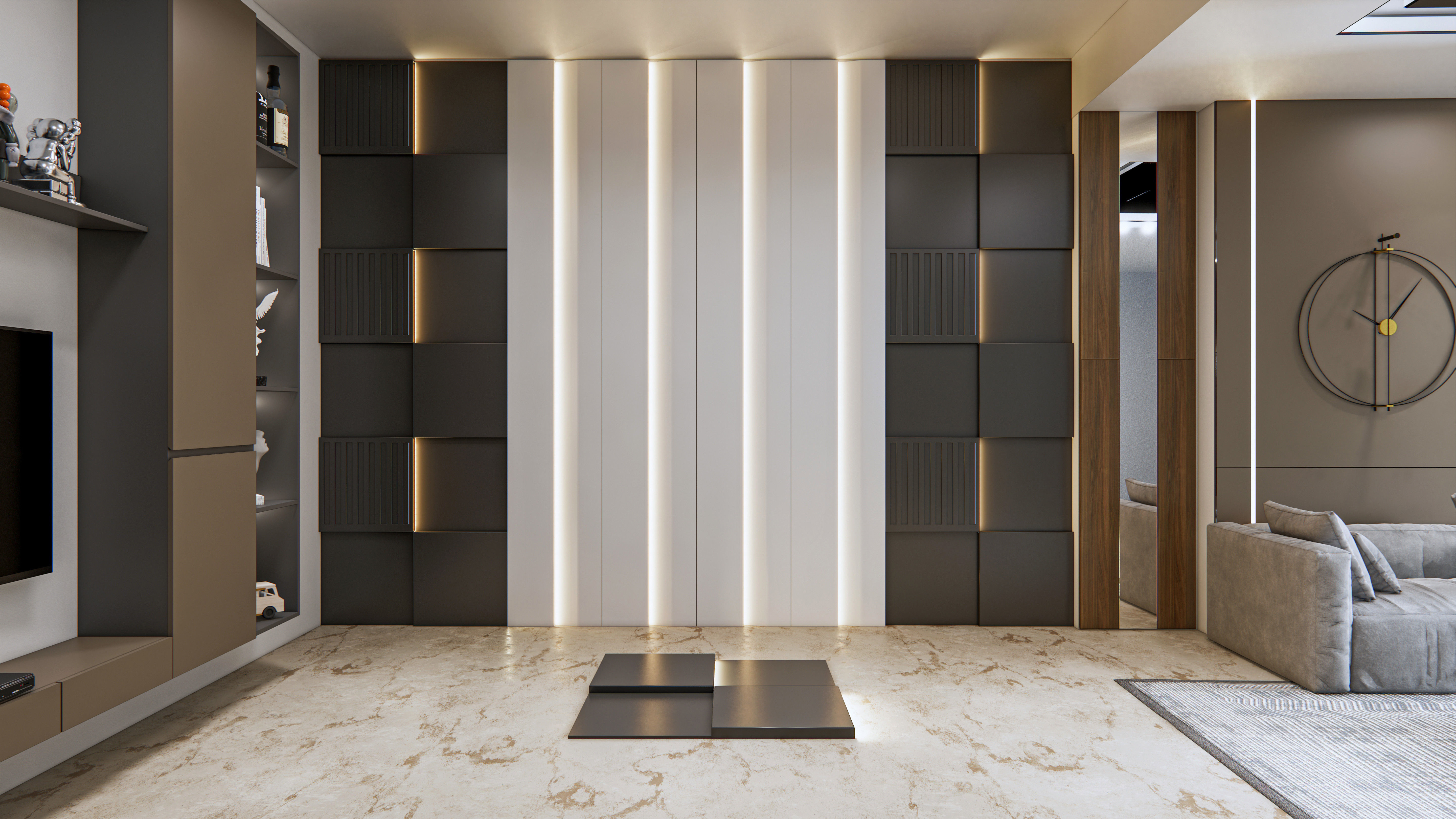 Wall decorative light 3d panel Free 3D model_16