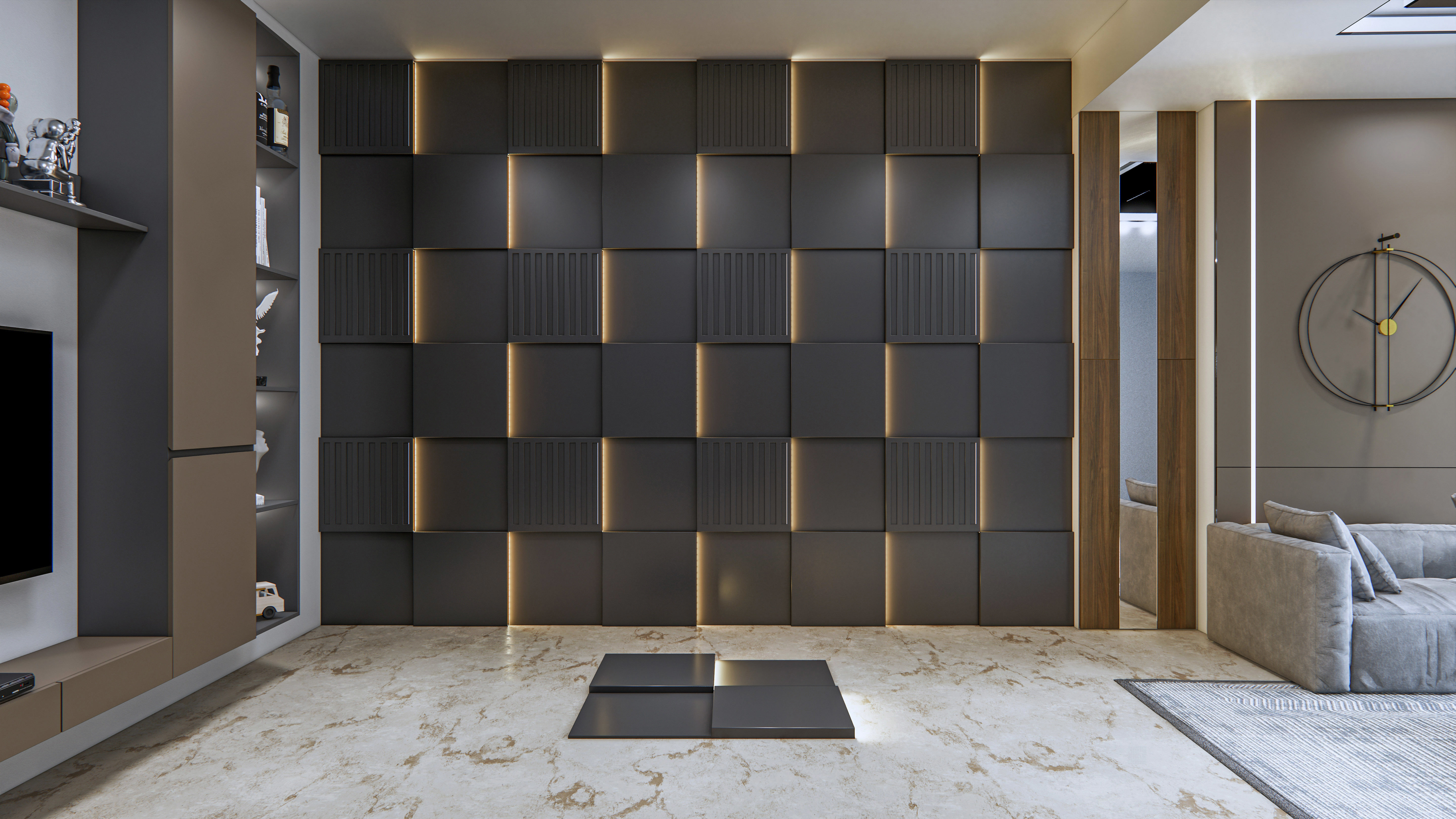 Wall decorative light 3d panel Free 3D model_11