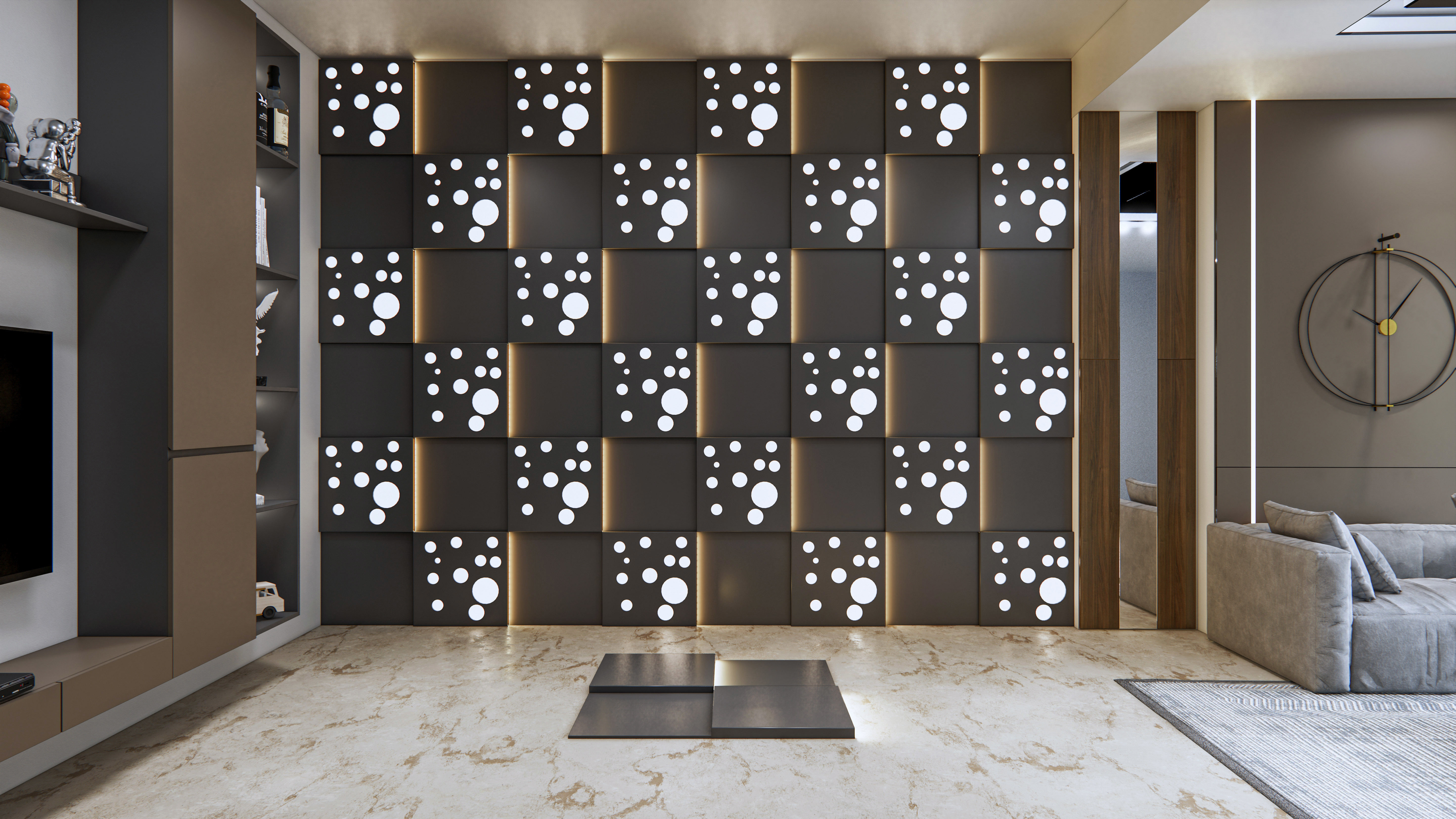 Wall decorative light 3d panel Free 3D model_2