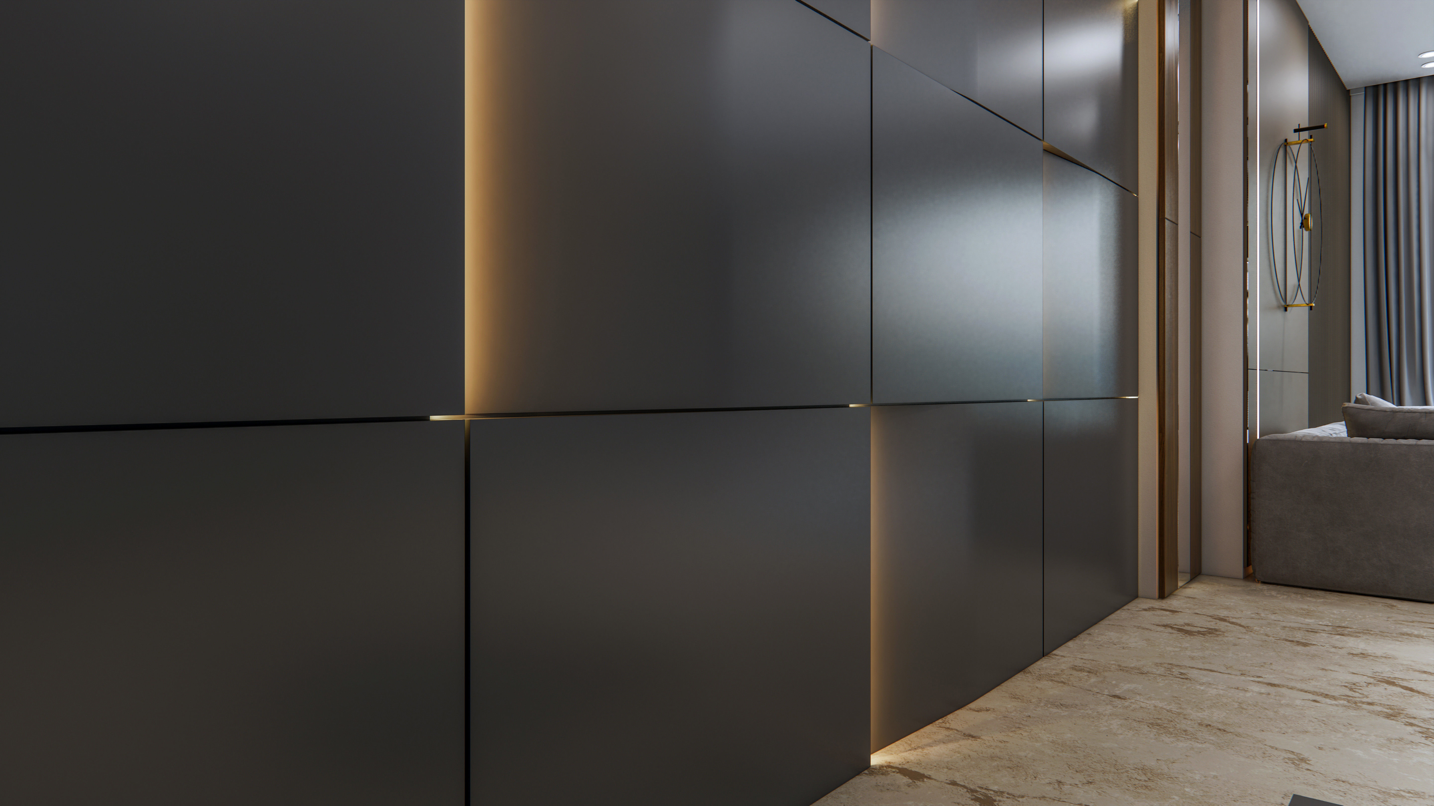 Wall decorative light 3d panel Free 3D model_10