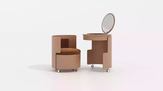 Vanity Set Low-poly 3D model