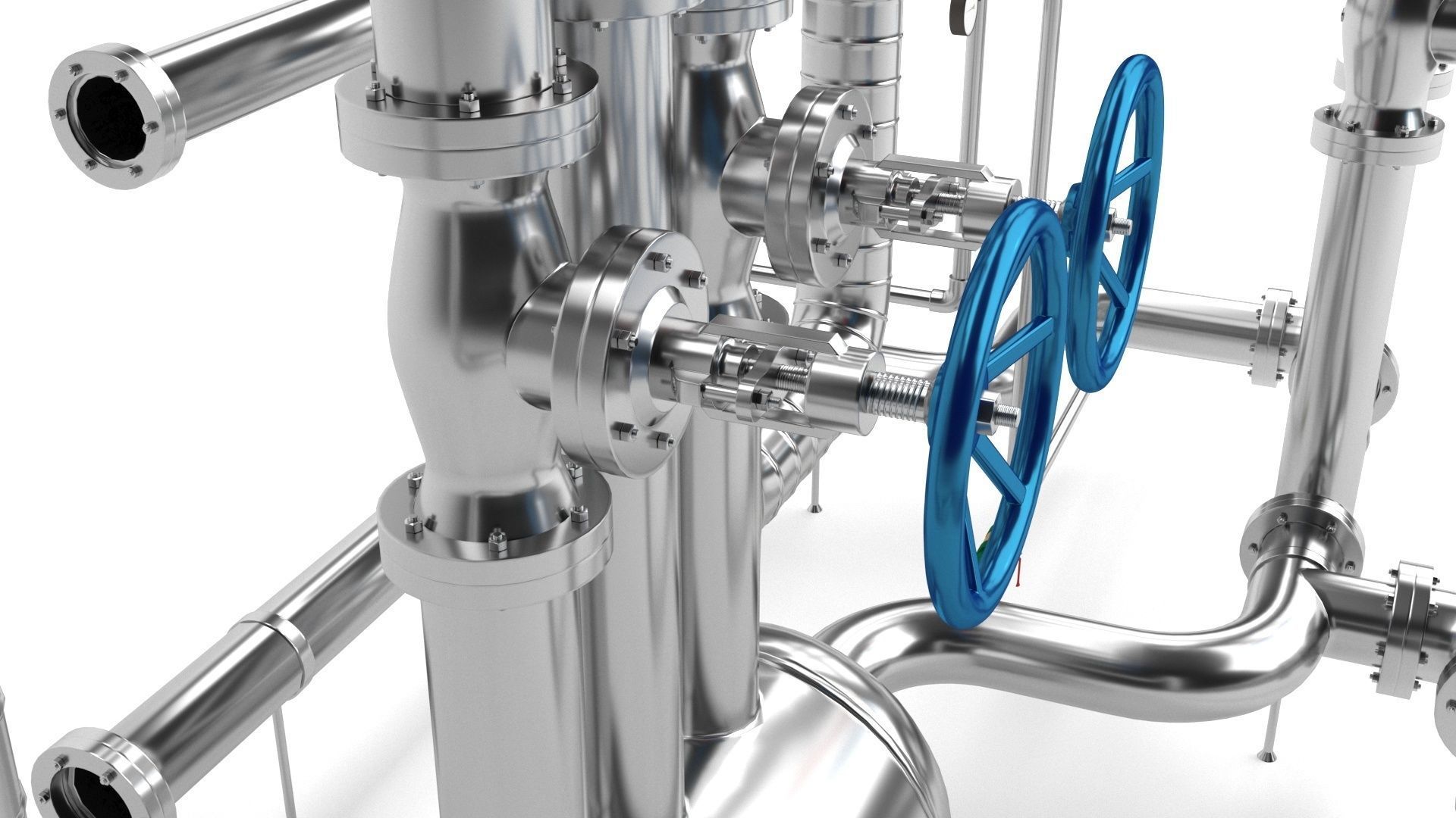 Industrial Pipe 3D model_1