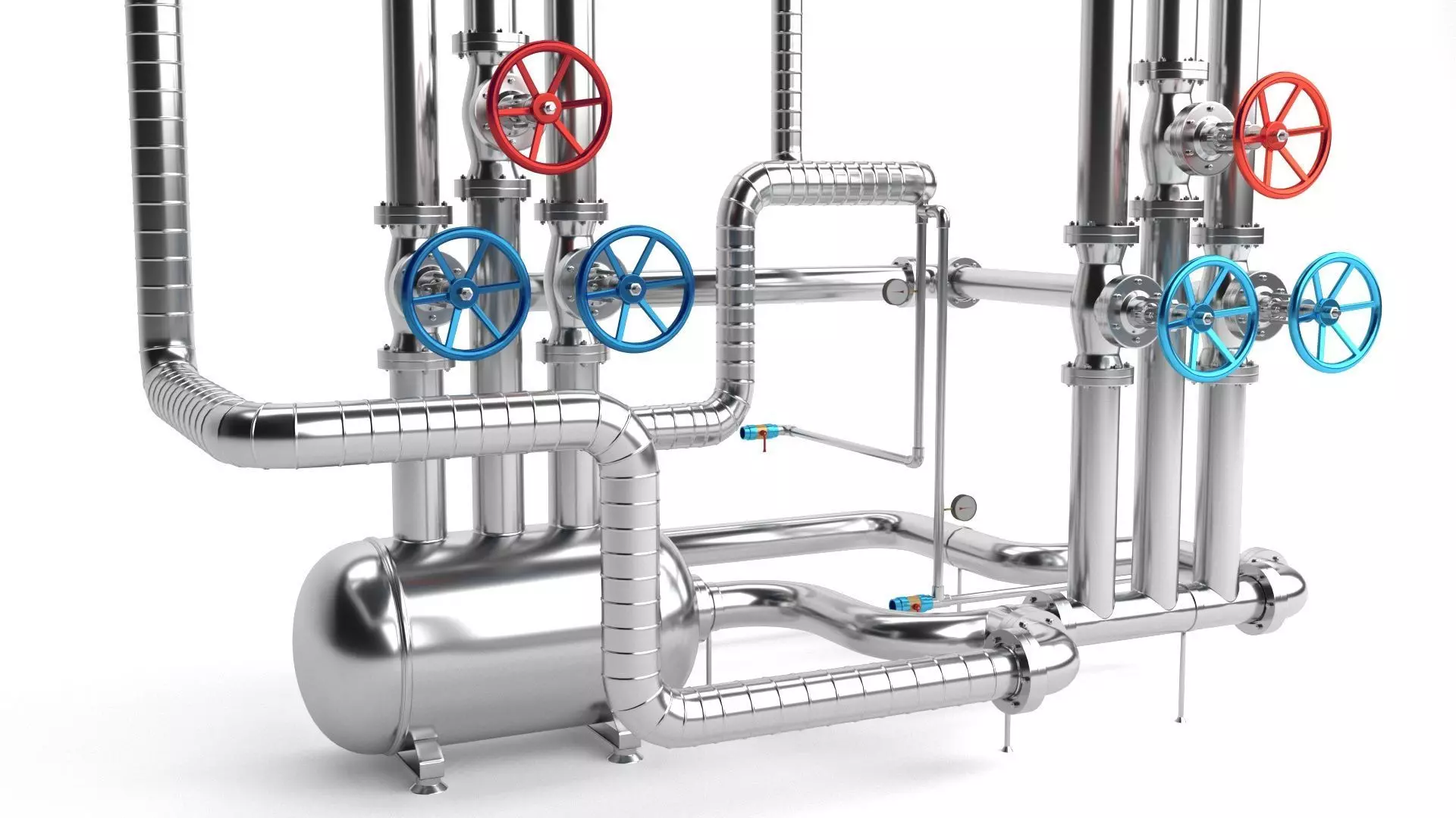 Industrial Pipe 3D model_0