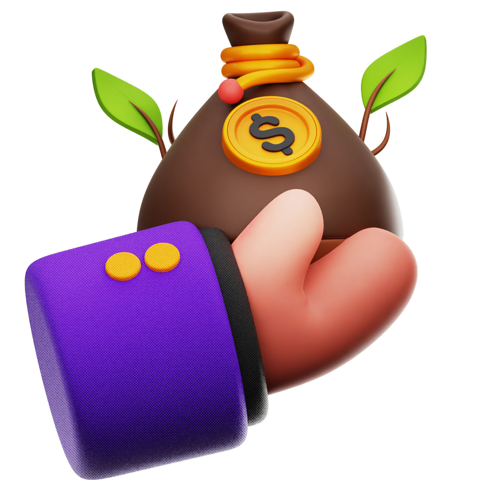 Recession Icon Pack 3D Model Low-poly 3D model_18