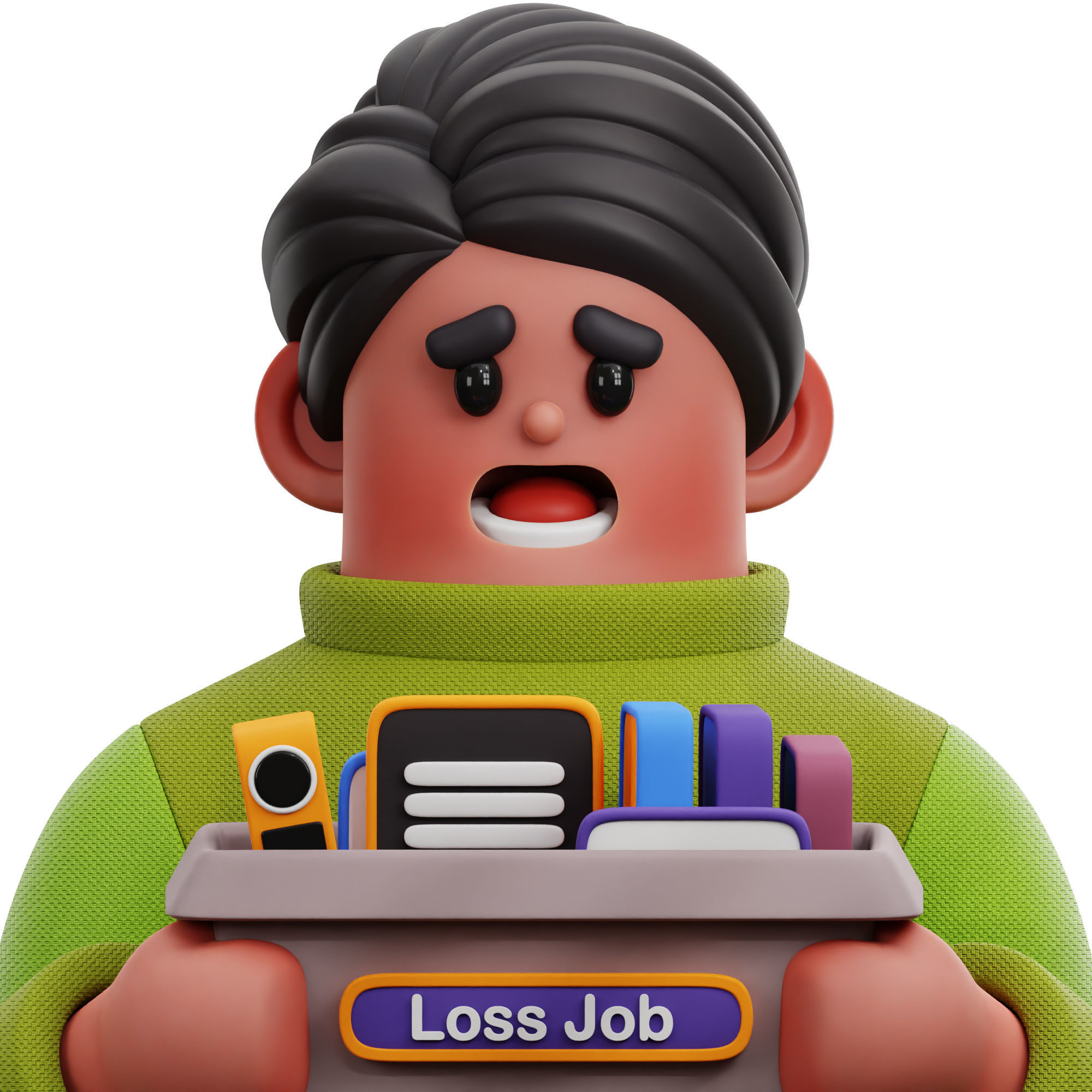 Recession Icon Pack 3D Model Low-poly 3D model_5