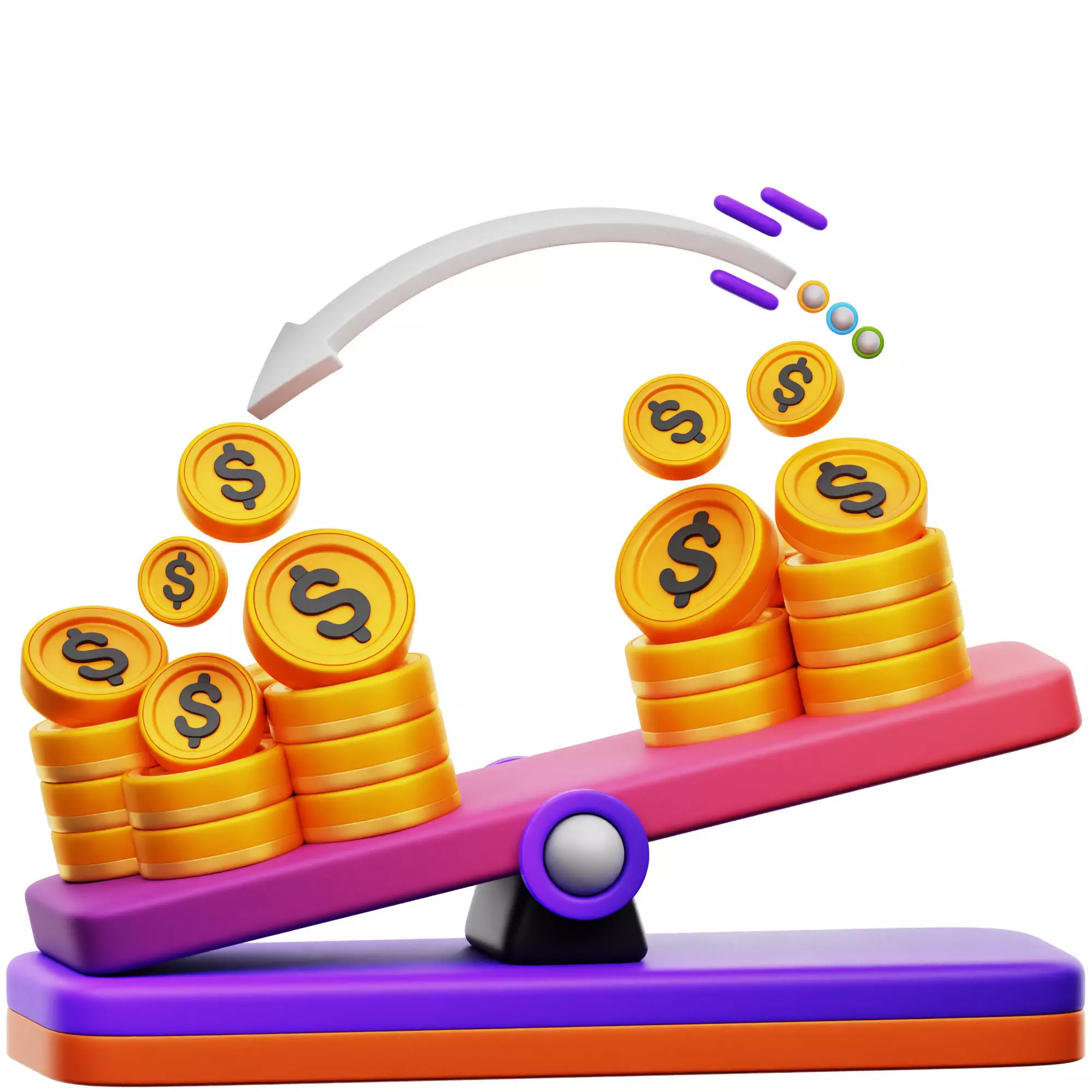 Imbalance 3D Icon Low-poly 3D model_0