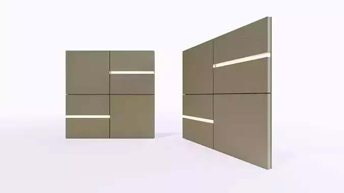 Wall decorative light 3d panel 