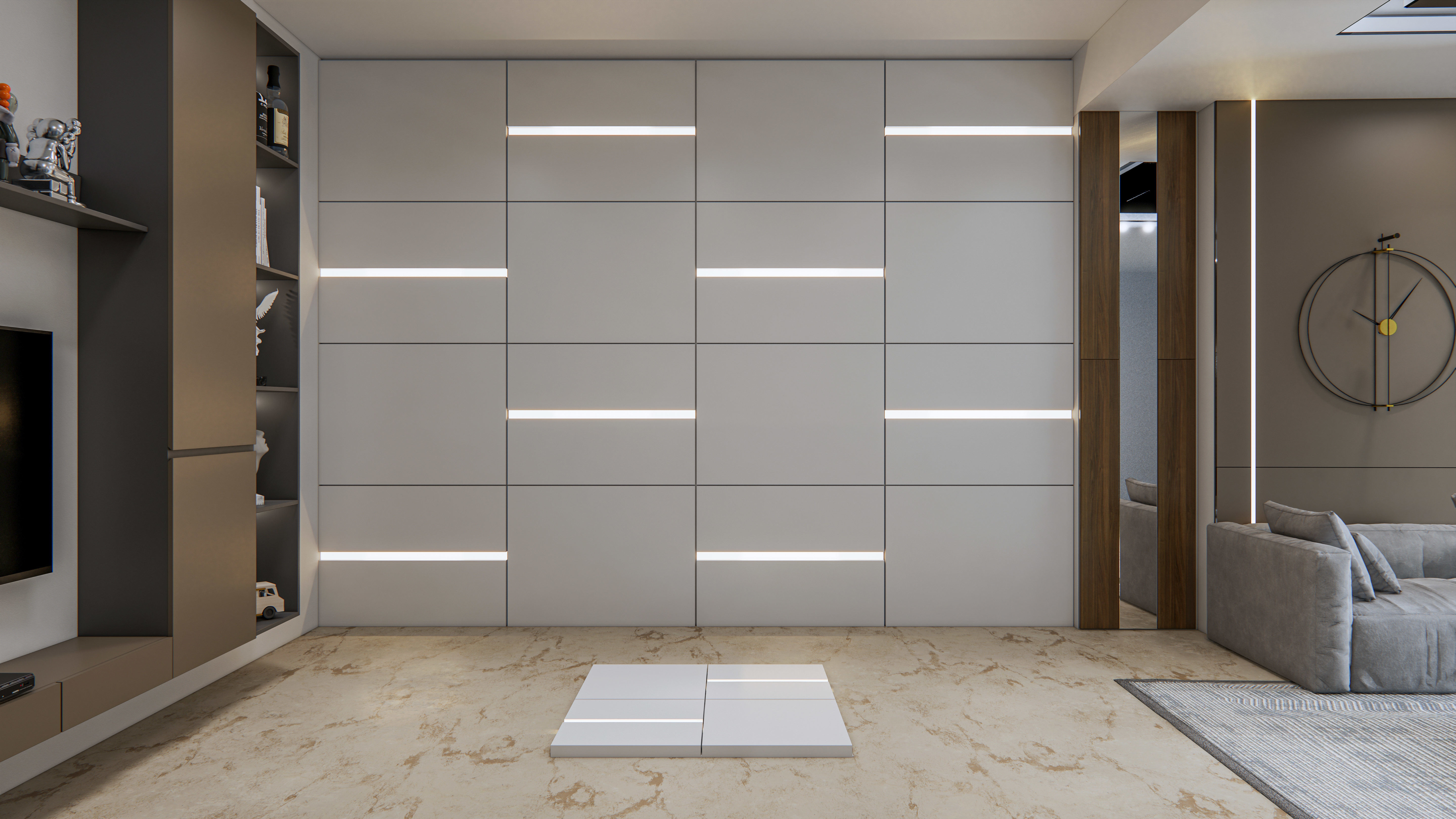 Wall decorative light 3d panel Free 3D model_3