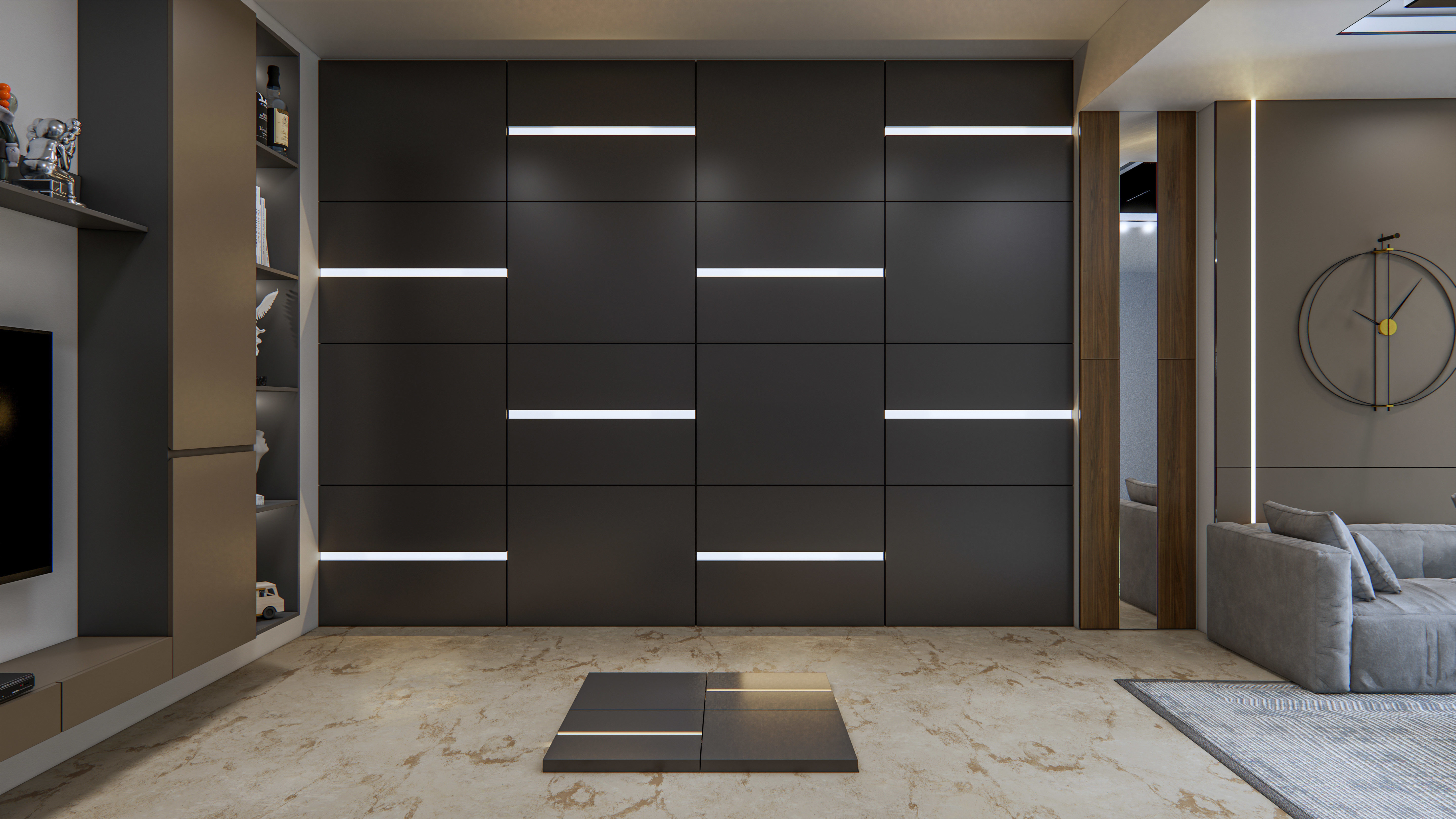 Wall decorative light 3d panel Free 3D model_2