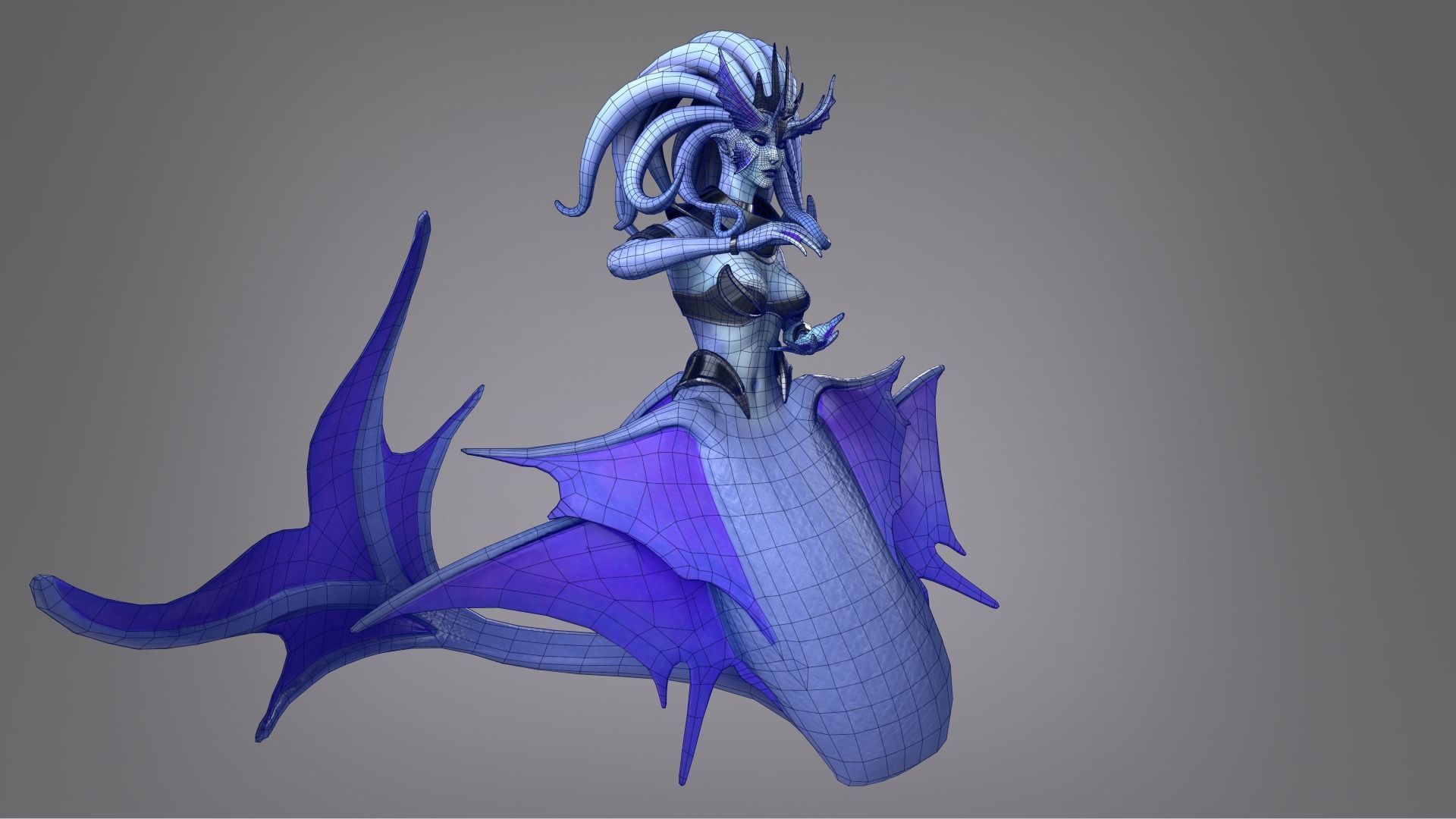 Siren Low-poly 3D model_5
