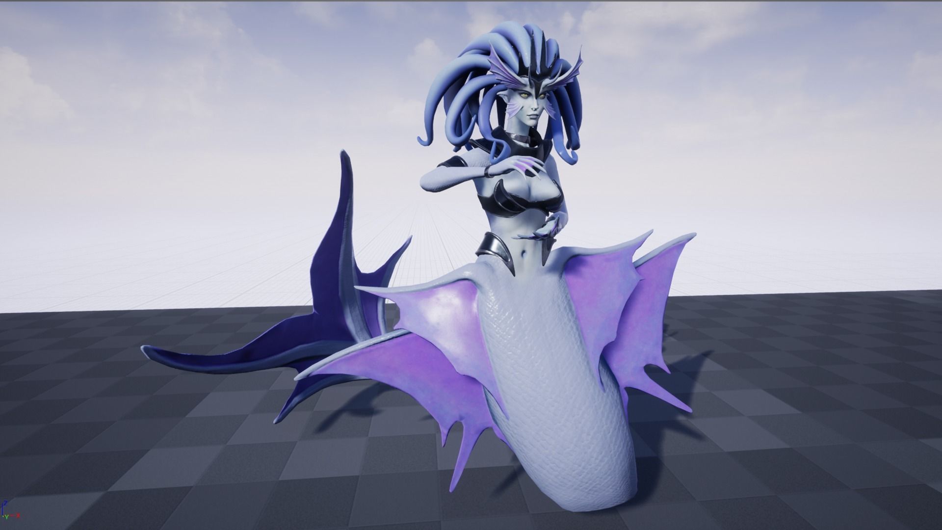 Siren Low-poly 3D model_11
