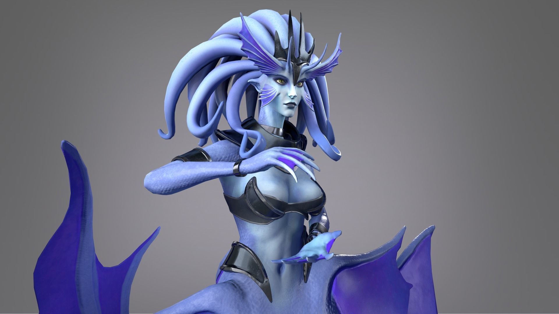 Siren Low-poly 3D model_3