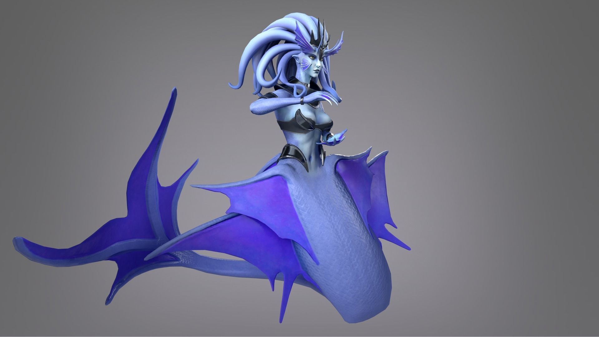 Siren Low-poly 3D model_4