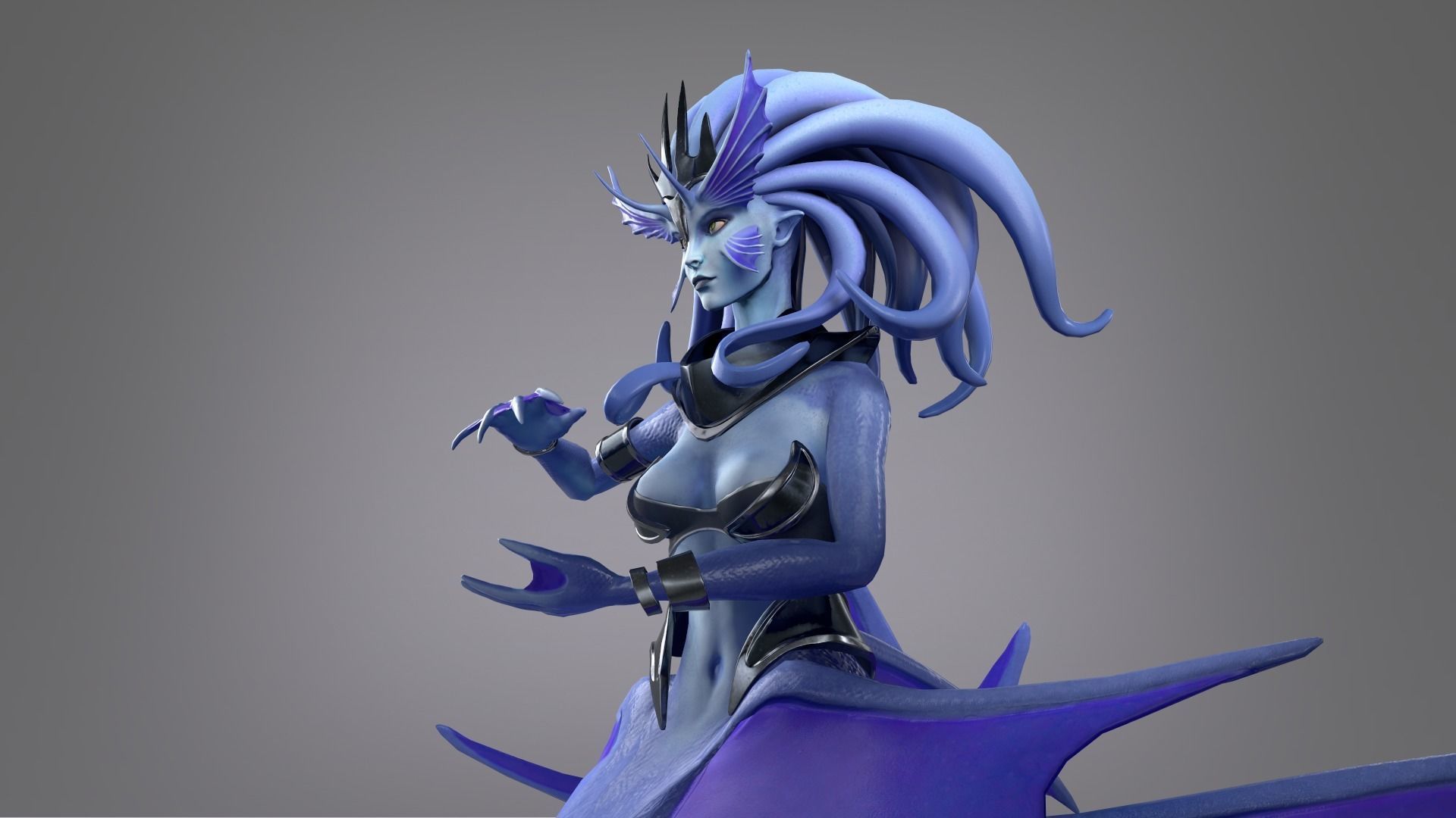 Siren Low-poly 3D model_2