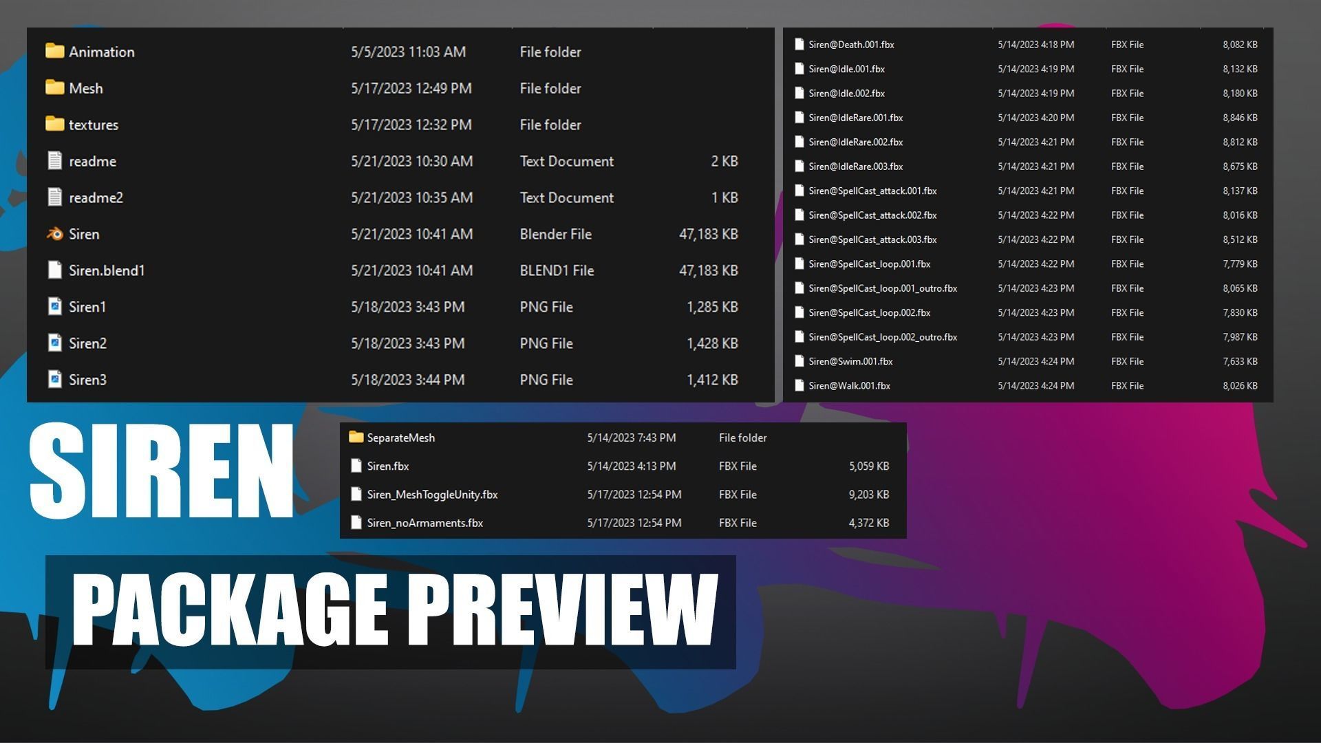 Siren Low-poly 3D model_19