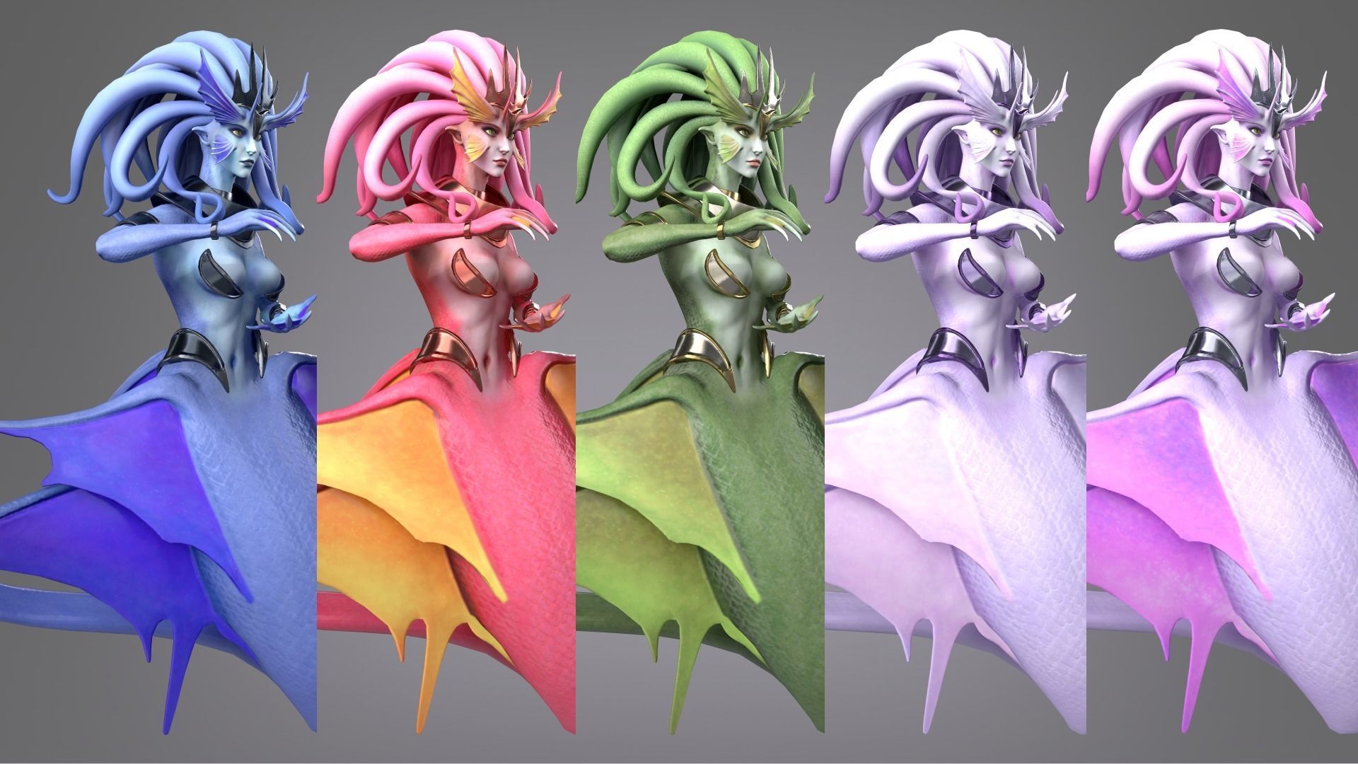 Siren Low-poly 3D model_6