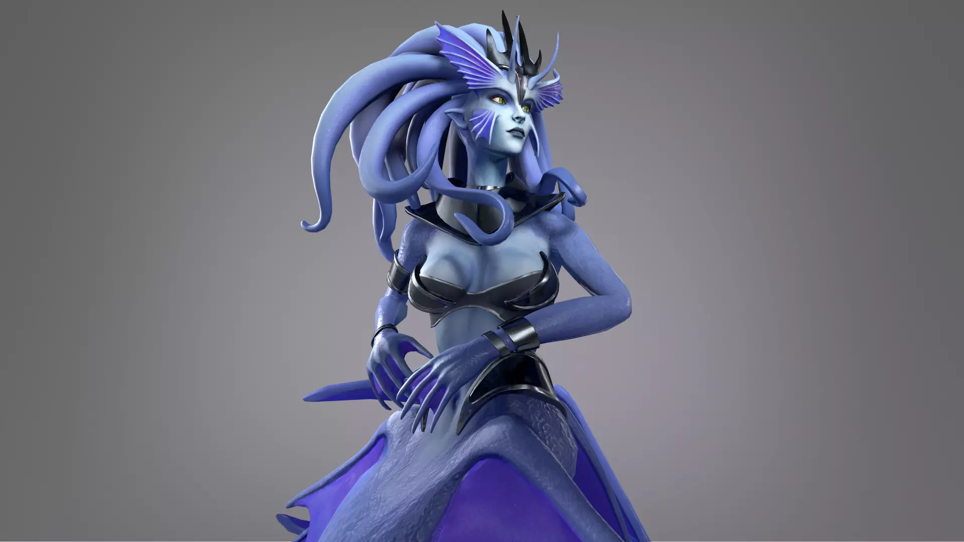 Siren Low-poly 3D model_0