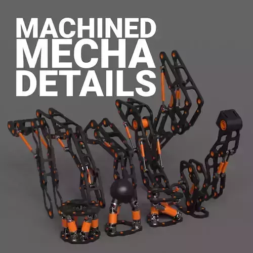 MACHINED MECHA DETAILS KIT-BASH 3D model MACHINED MECHA DETAILS KIT-BASH 3D model