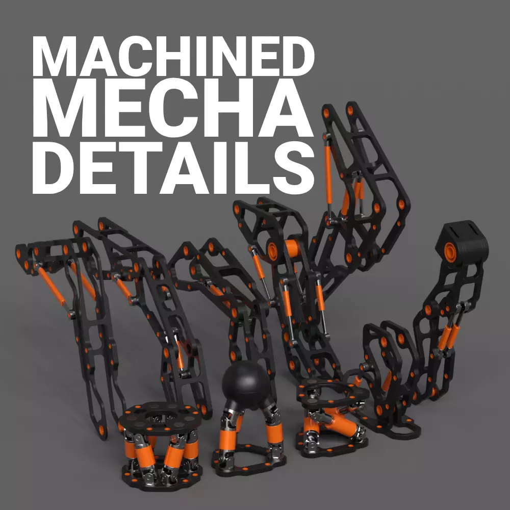 MACHINED MECHA DETAILS KIT-BASH 3D model_0