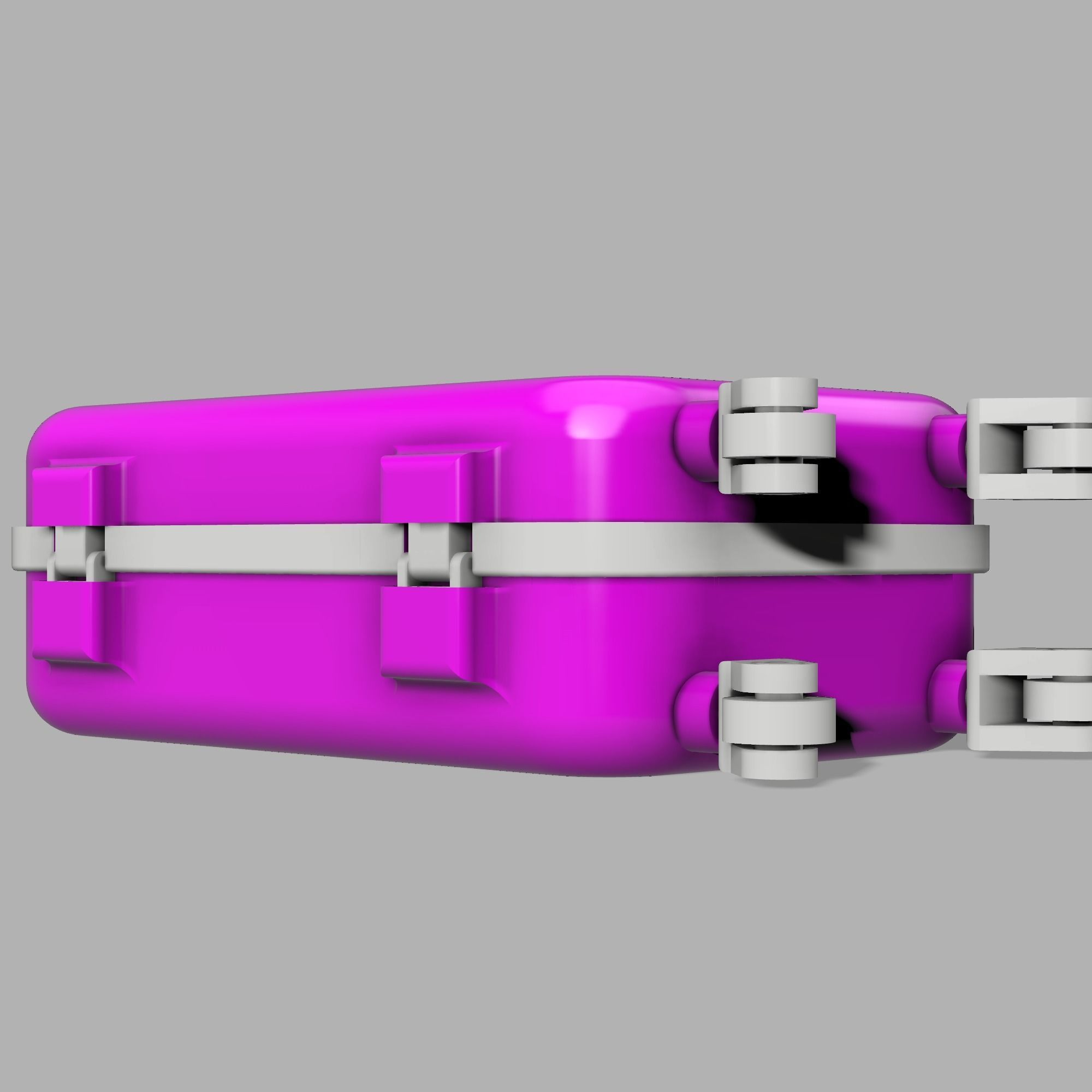 Barbie Suitcase Trolley Spinner Suitcase Rolling  STL File 3D print model_5