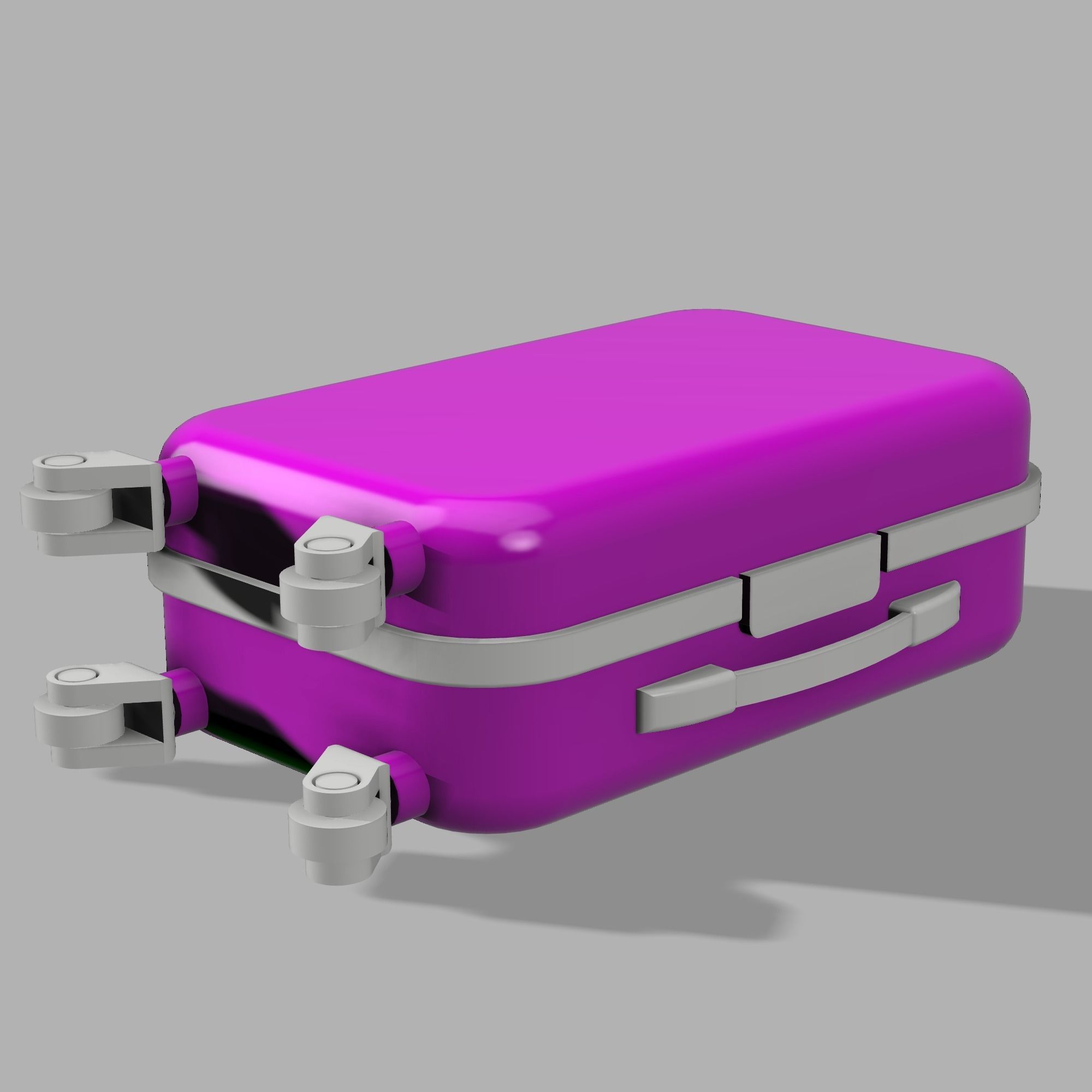 Barbie Suitcase Trolley Spinner Suitcase Rolling  STL File 3D print model_4