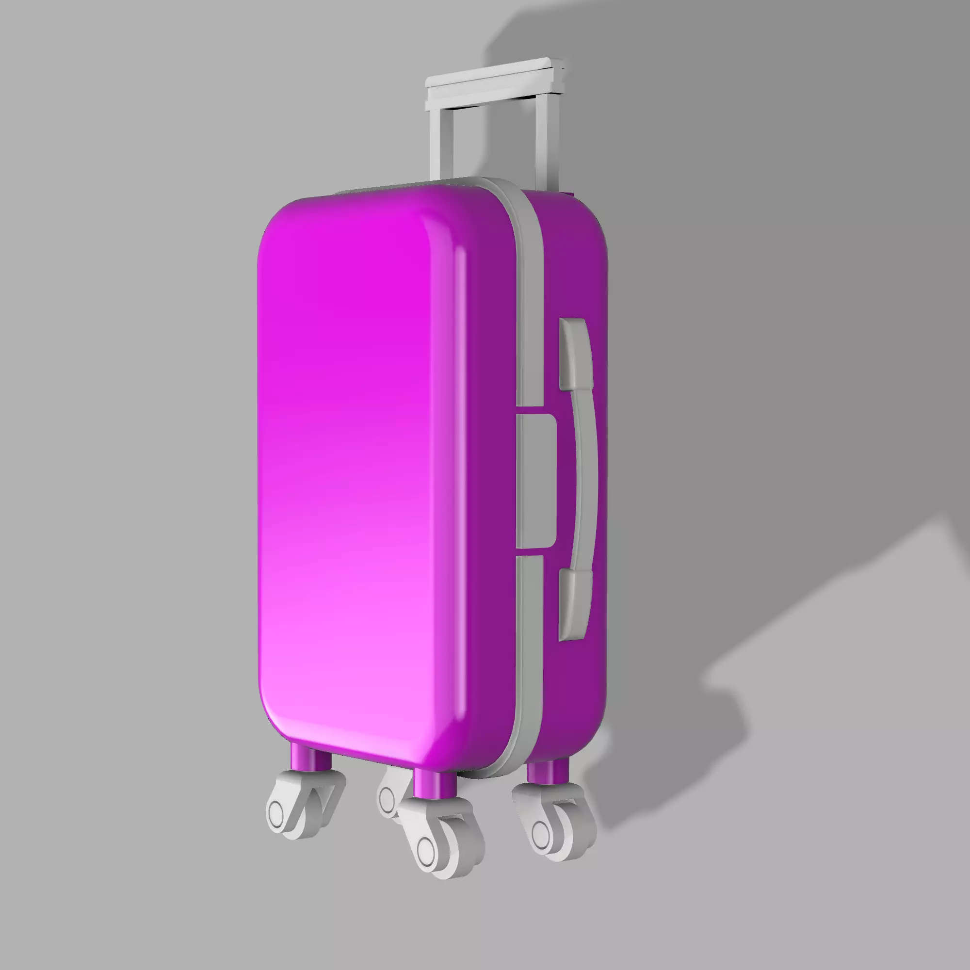 Barbie Suitcase Trolley Spinner Suitcase Rolling  STL File 3D print model_0