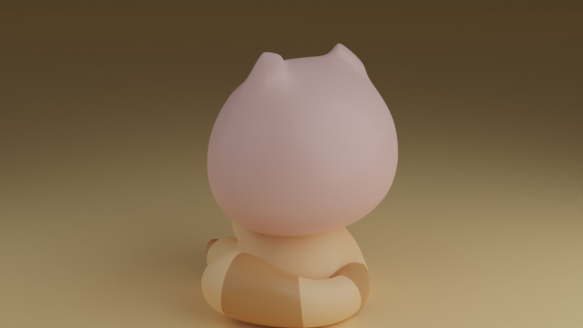 kitty and pig hat 3D print model_12