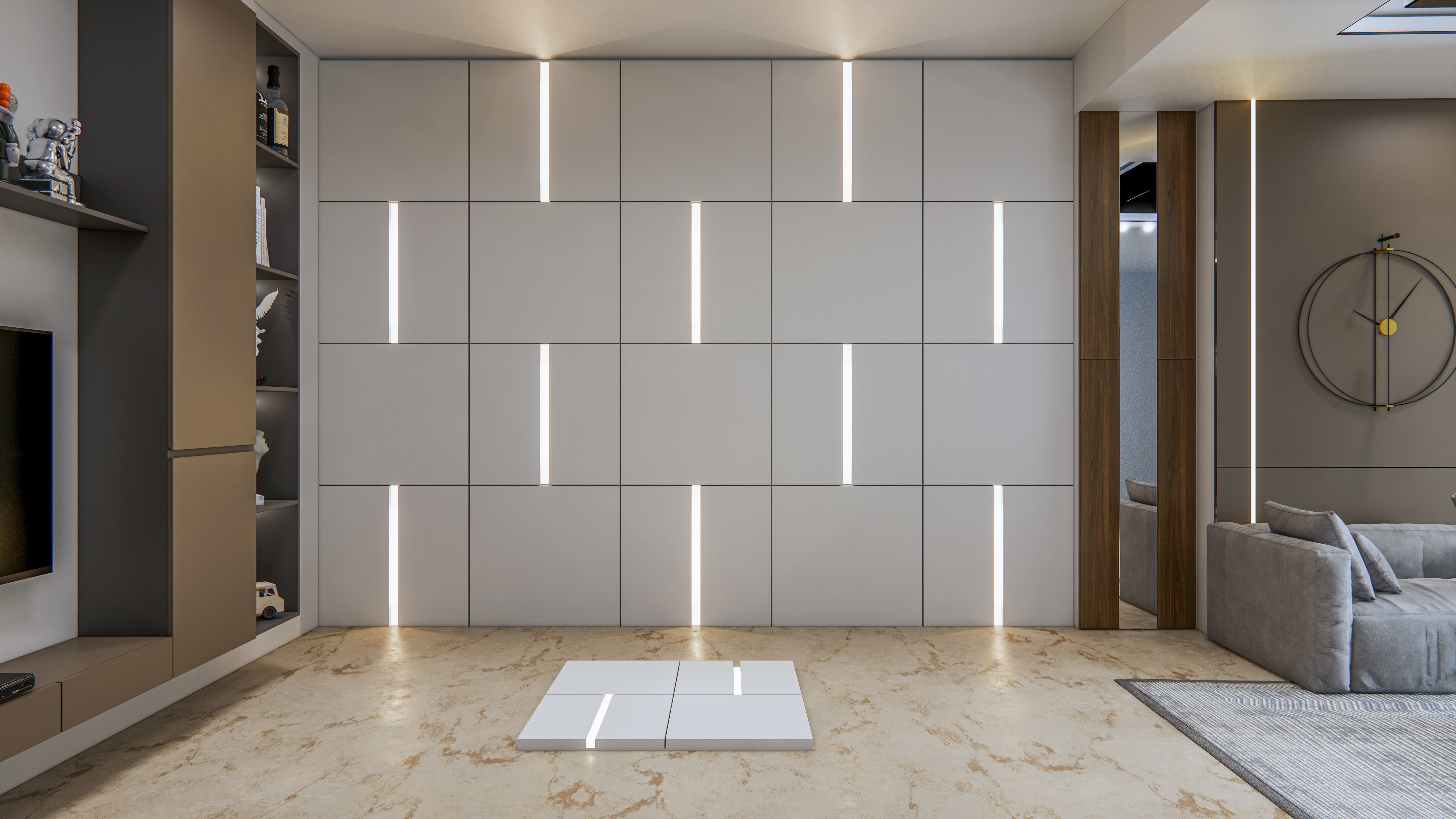 Wall decorative light 3d panel Free 3D model_5