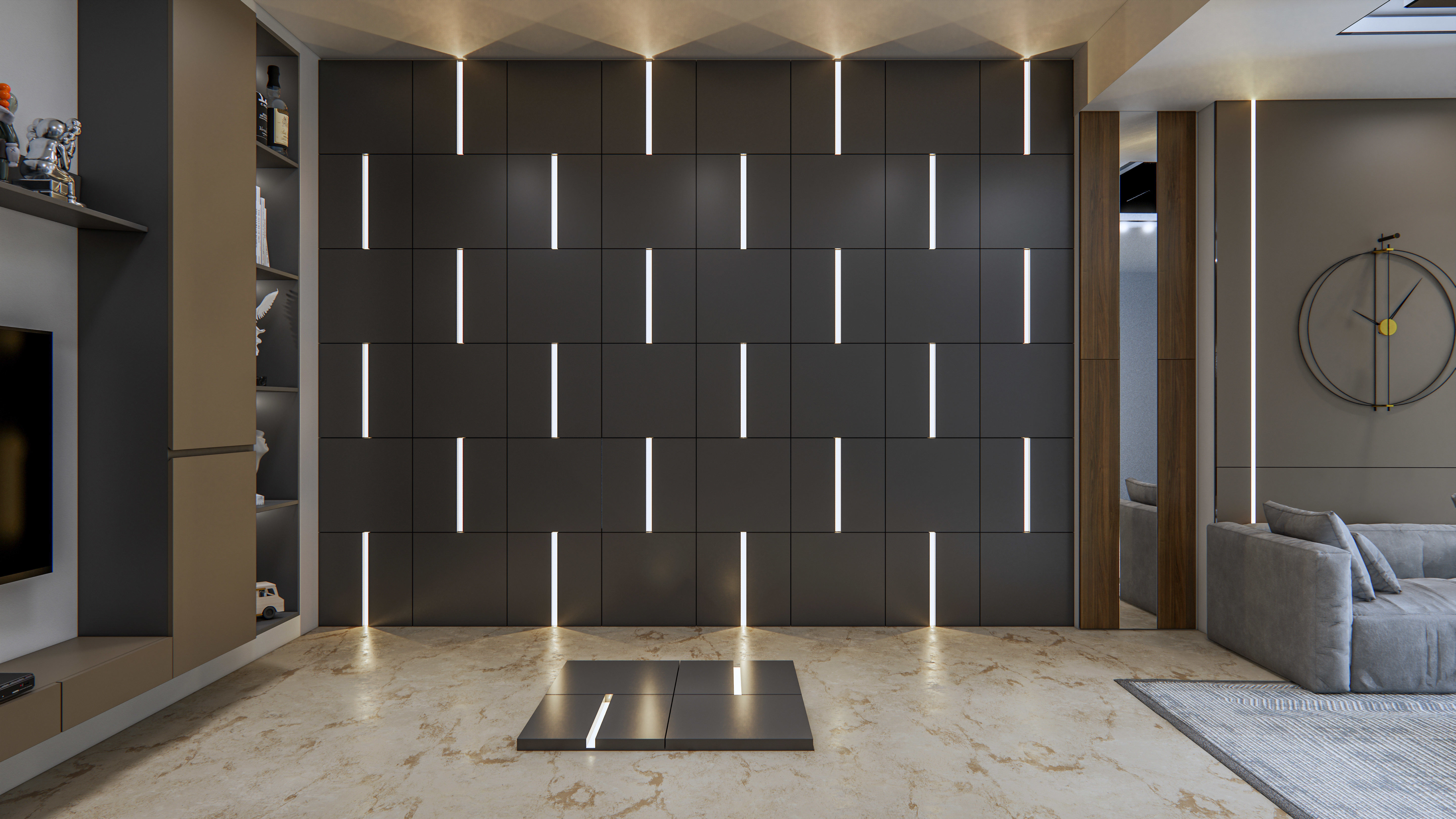 Wall decorative light 3d panel Free 3D model_8