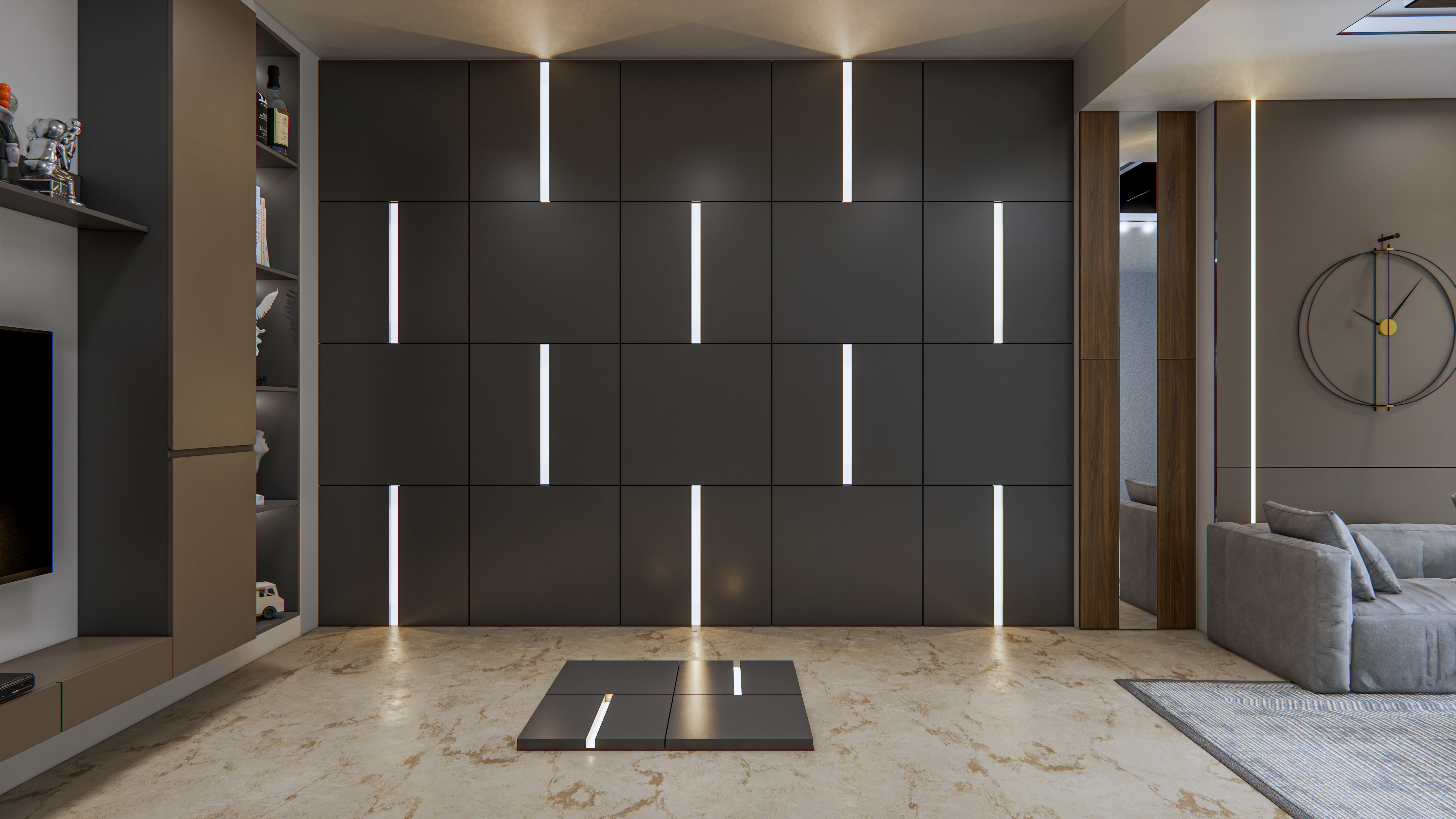 Wall decorative light 3d panel Free 3D model_6