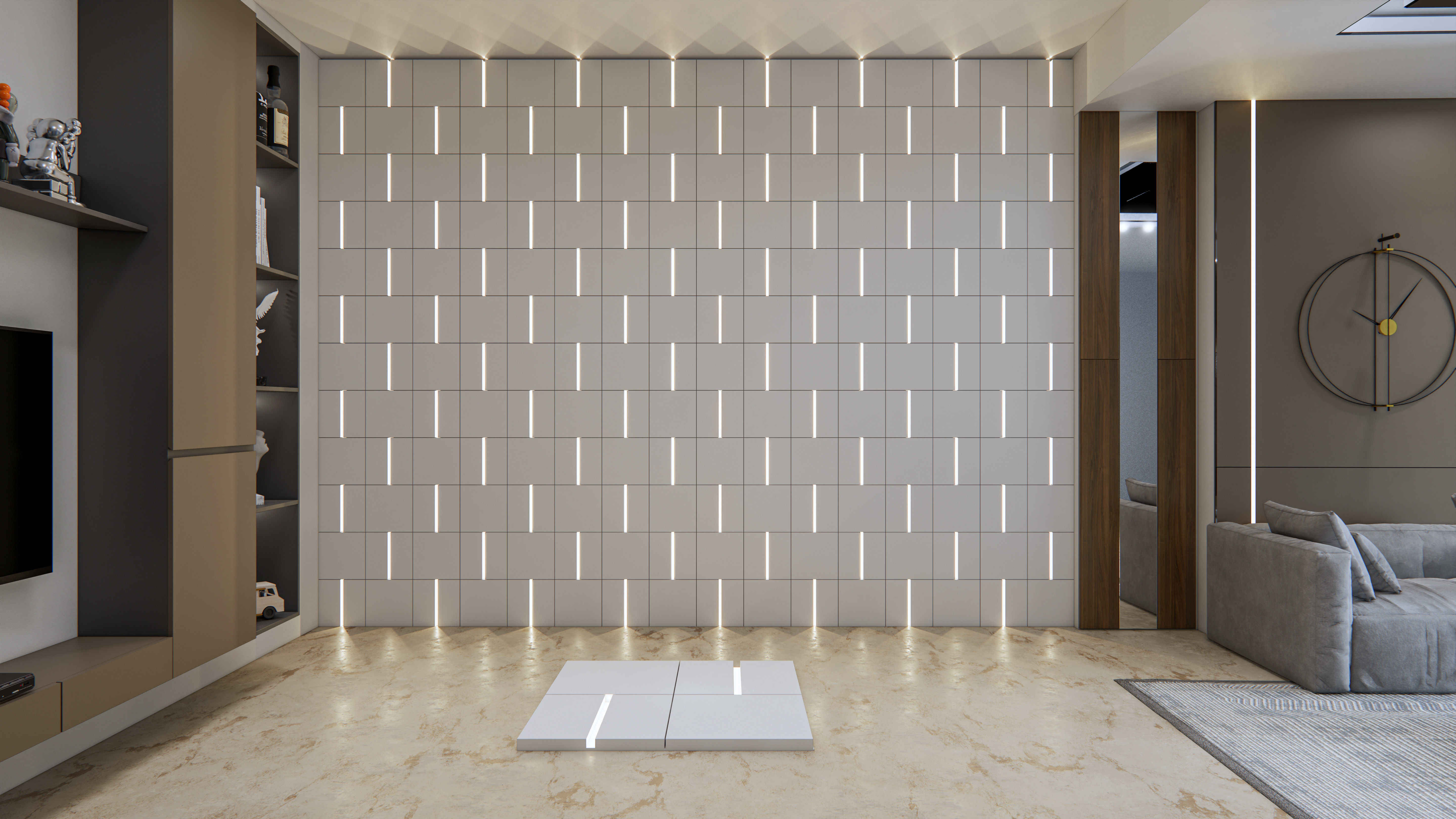 Wall decorative light 3d panel Free 3D model_10