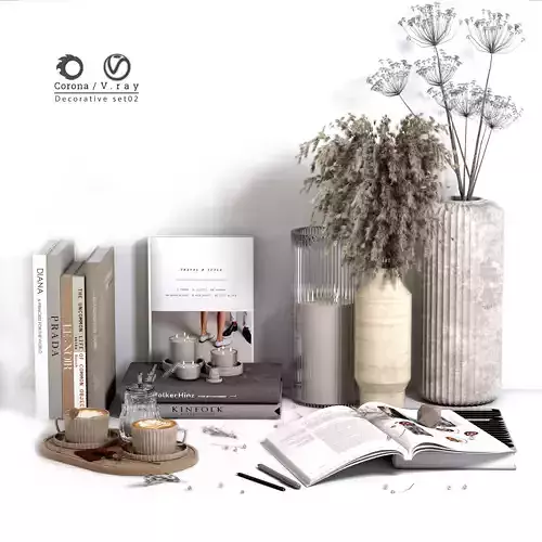 Decorative set with coffee and chocolate