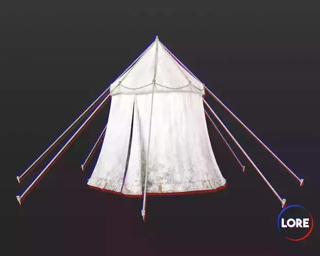 Medieval Common Camp Tent Medium Low-poly 3D model