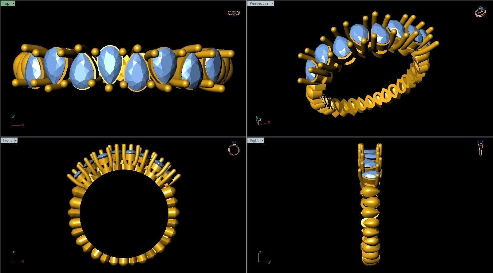 DIAMOND RING 3D print model_6