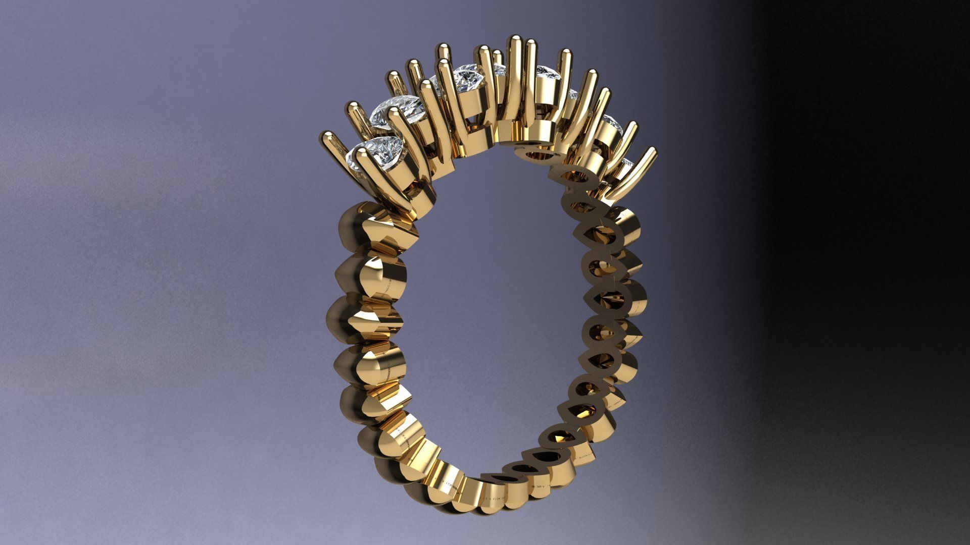 DIAMOND RING 3D print model_3