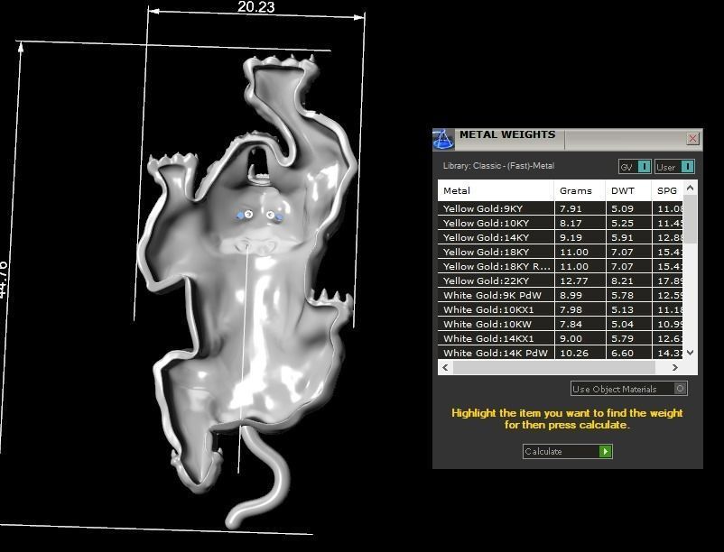 Tiger pendant 3D print model_3