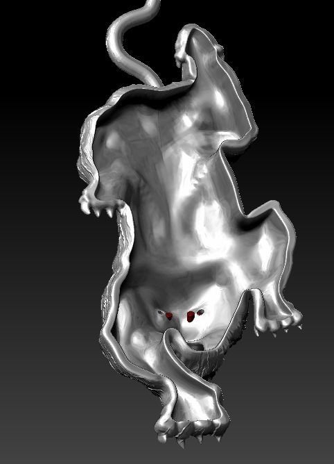 Tiger pendant 3D print model_2