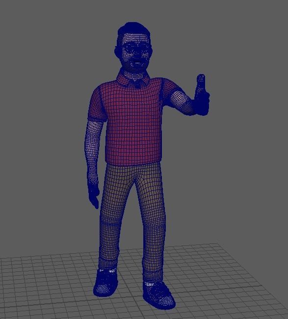 Minimal Man Character 04 Low-poly 3D model_6